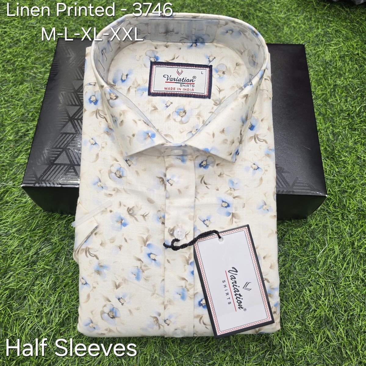 Variation Linen Printed Men's Shirts- 3746