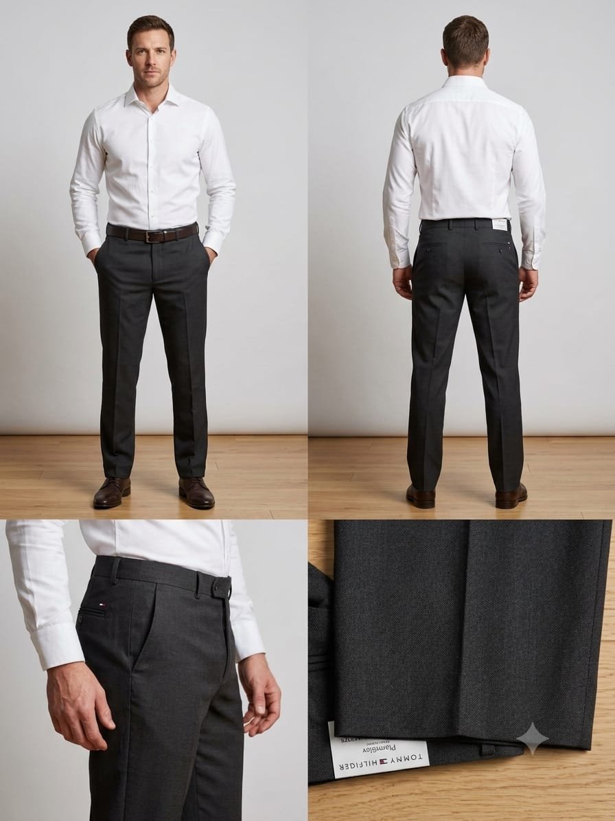 Updry Men's Narrow Twill Formal Pants