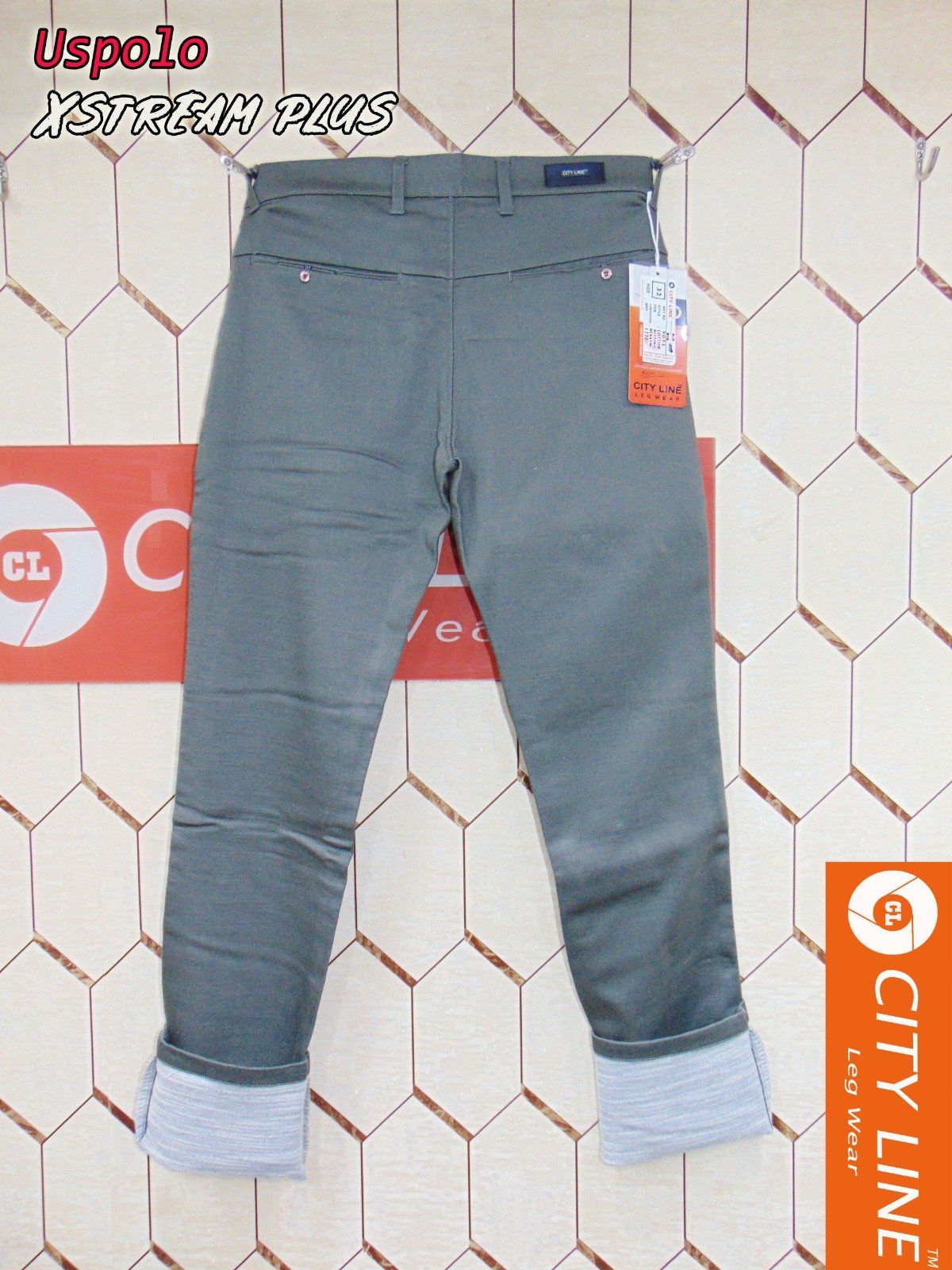 Men's cotton Knitted US POLO Grey Pants-9071