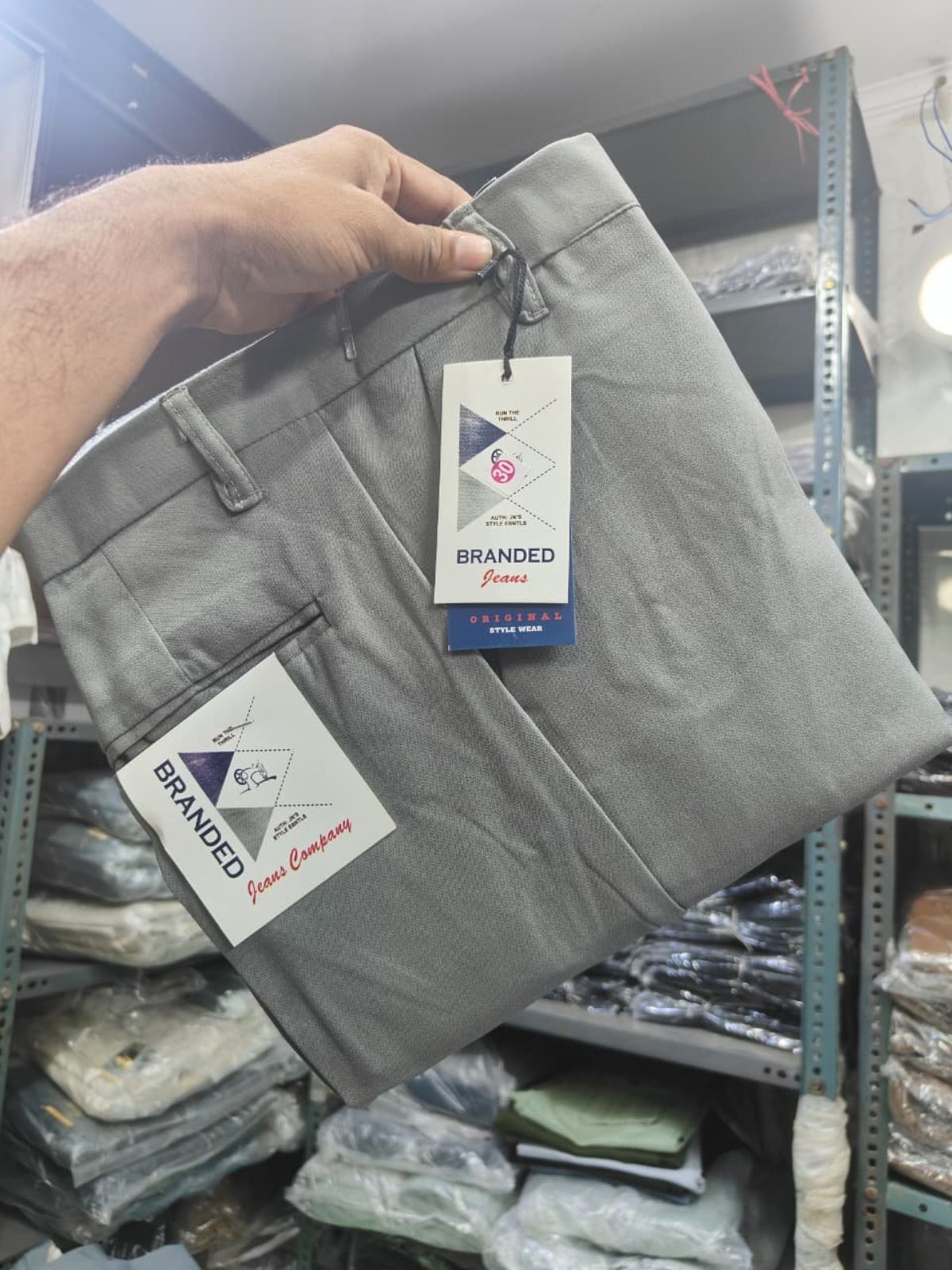 Shafin Men's Japanese Bootcut Pants -Grey