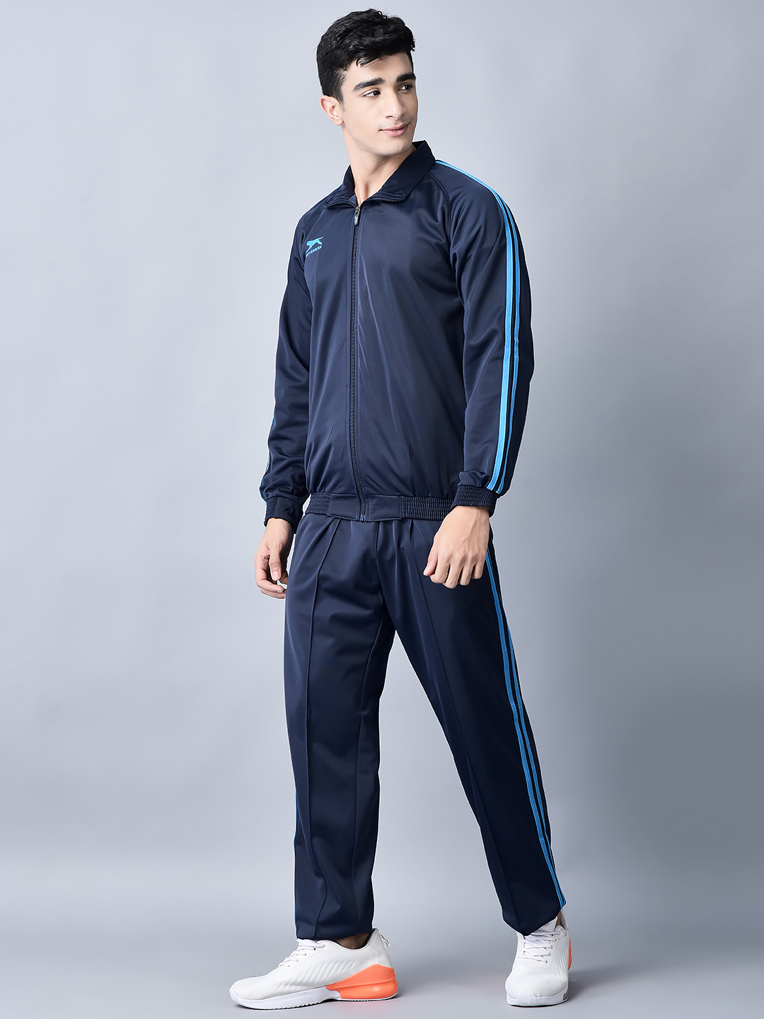 Men's Tracksuit  478-TP-Navy/Cyan-L