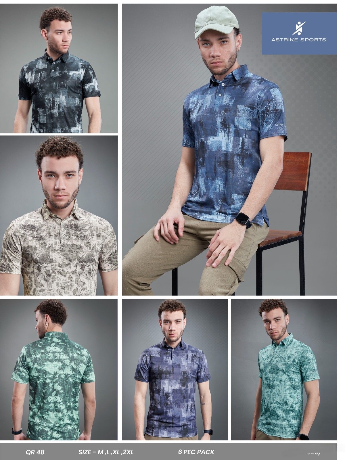 Men's T-Shirts Set- QR-48