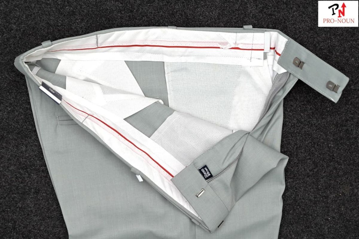 Pro-Noun Men's  Formal Trouser Pants With Adjustable belt D No- Signature 241-6 (28-32)- Pista