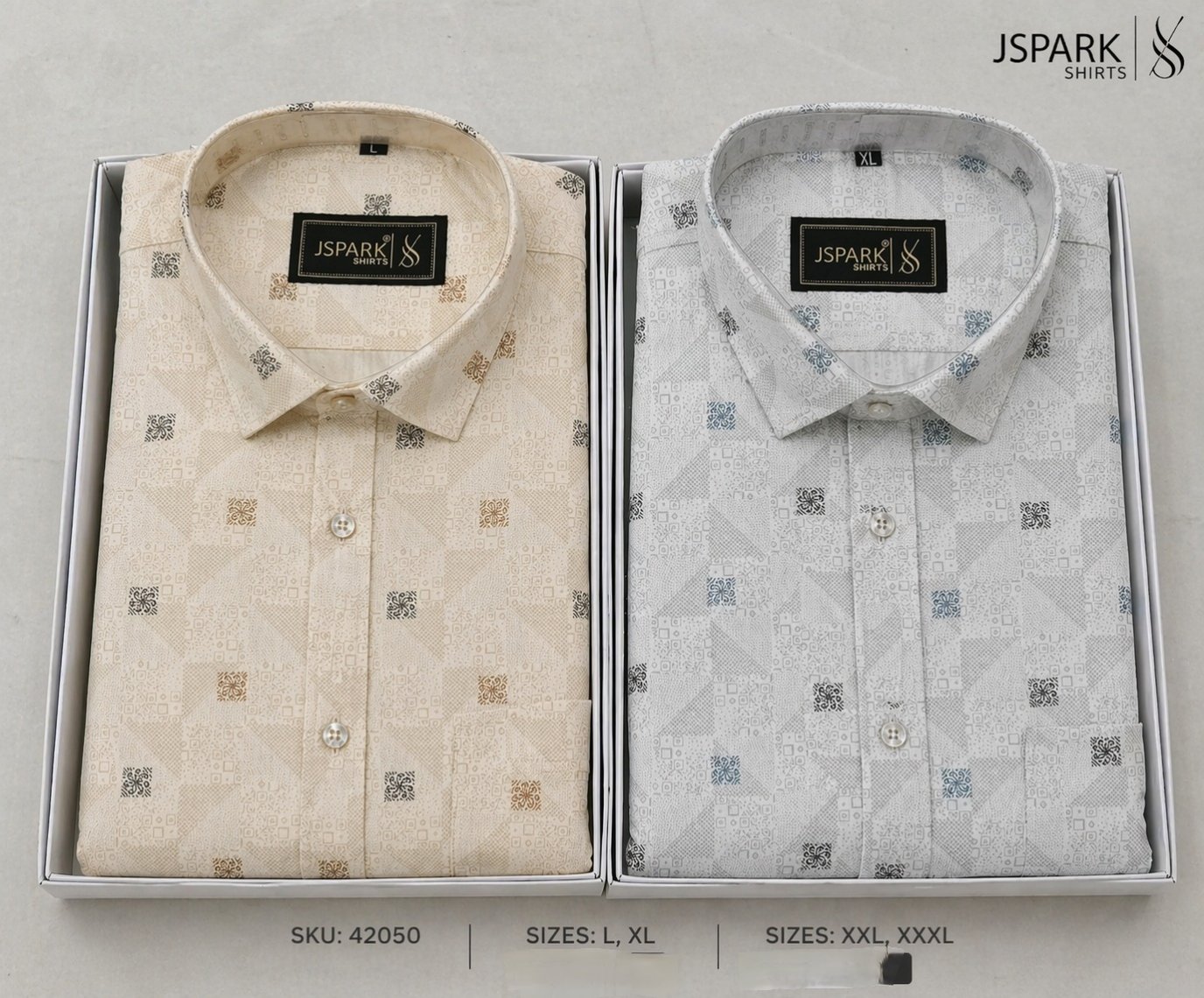 Jspark Shirts- 42050 (XXL-3XL)