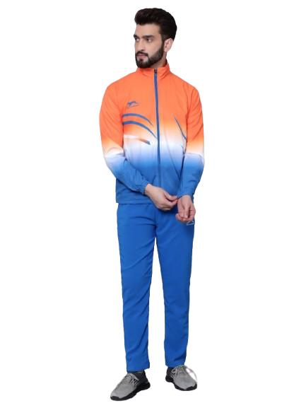 Men's Tracksuit  965-Orange/Royal/White-H/S-L-TZ