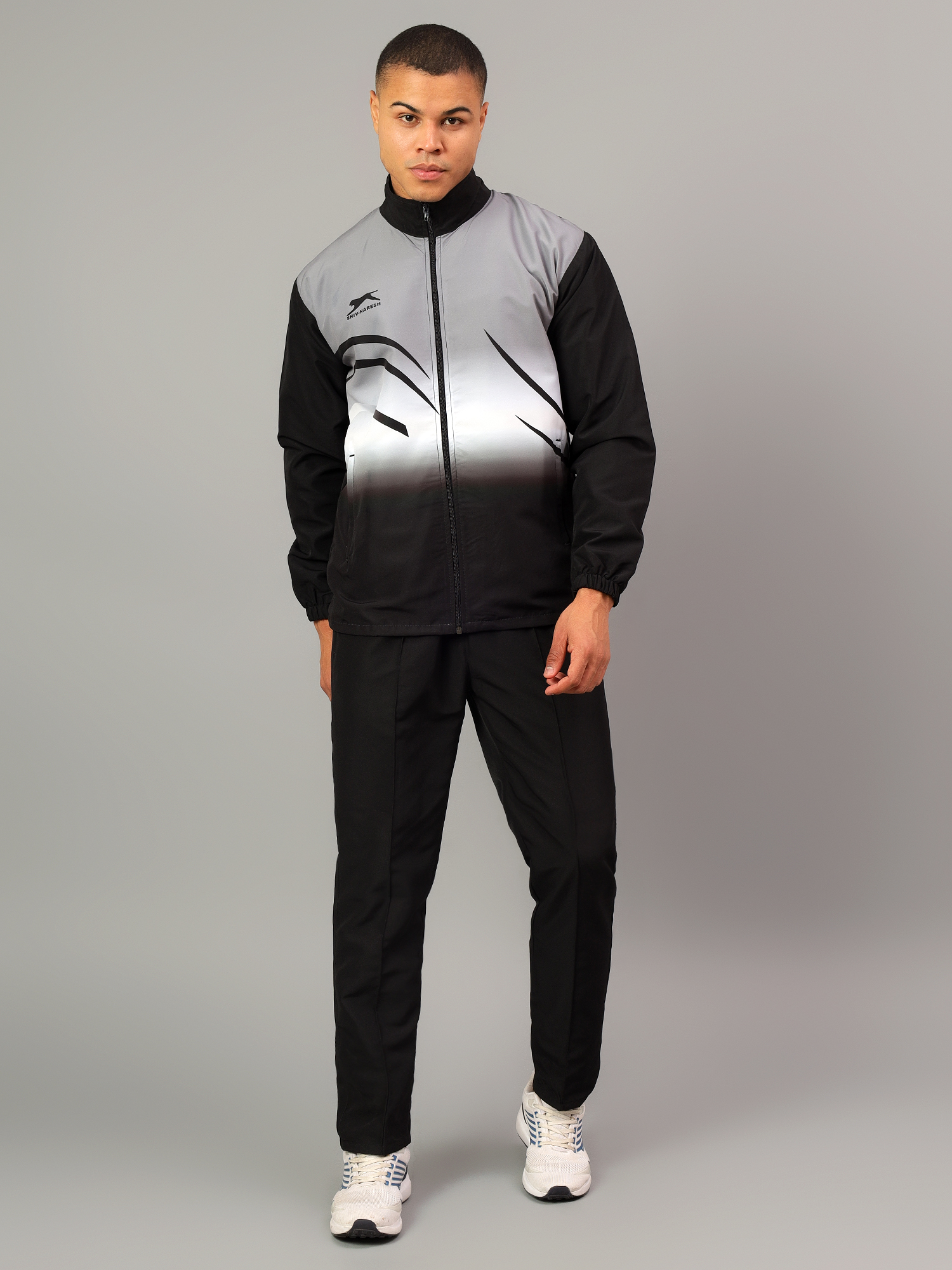Men's Tracksuit  D-SNTSTZHS965_Black/D.Grey/White_S_TZ