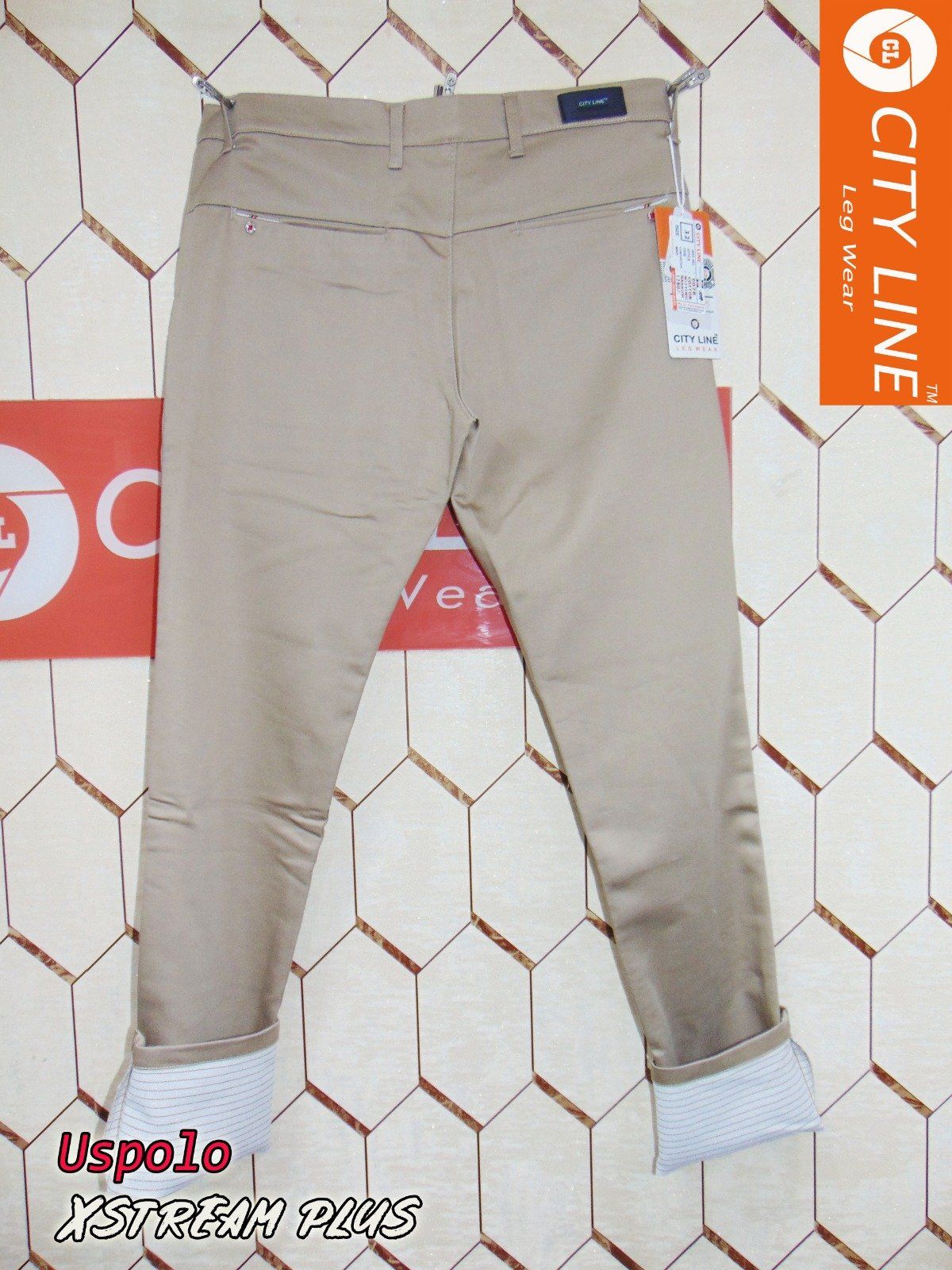 Men's cotton Knitted Premium Cream Pant- 9078