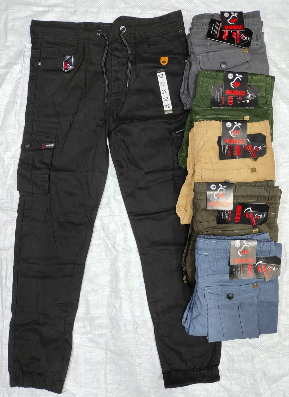 Mango Size Pocket Cotton Jogger Cargo Pants