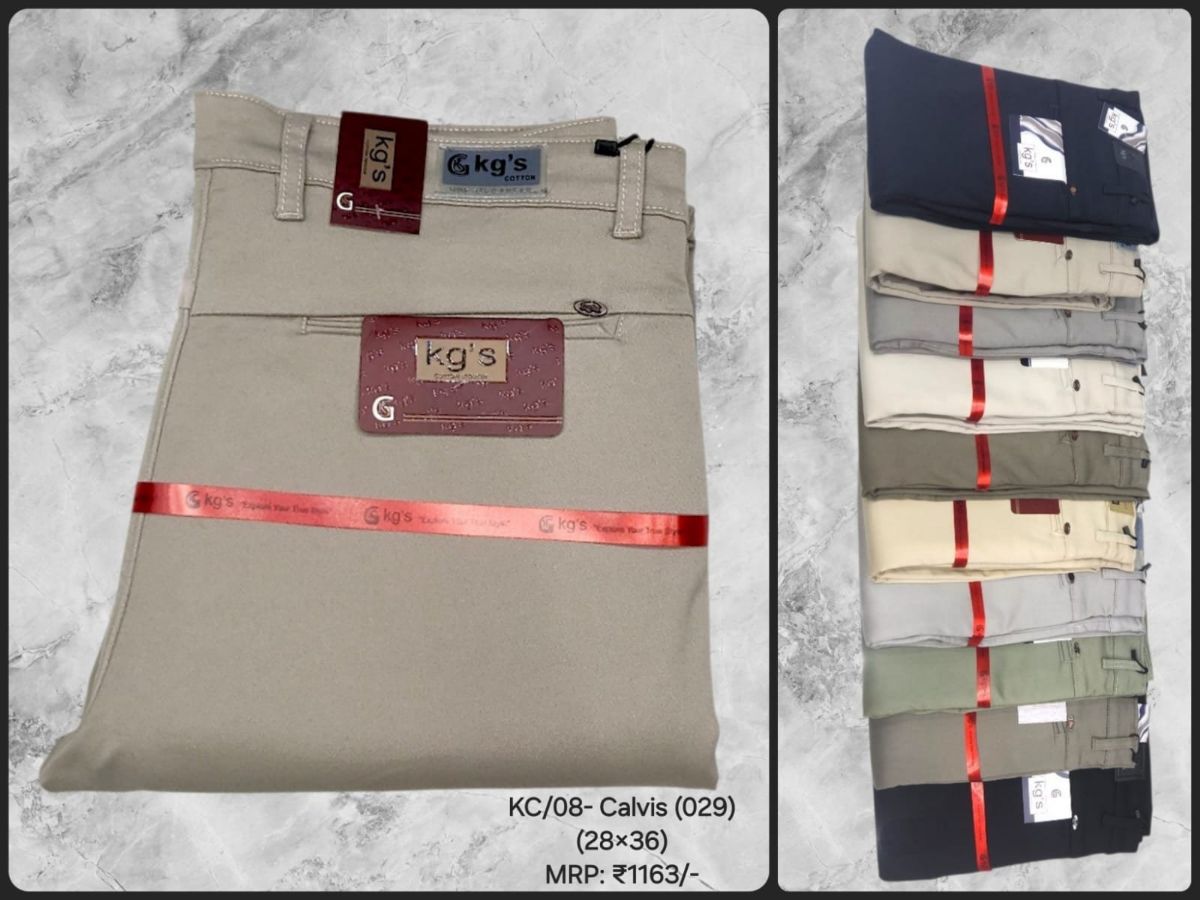 Trouser For Men's - KC/06- Calvis (029) Cotton Trouser
