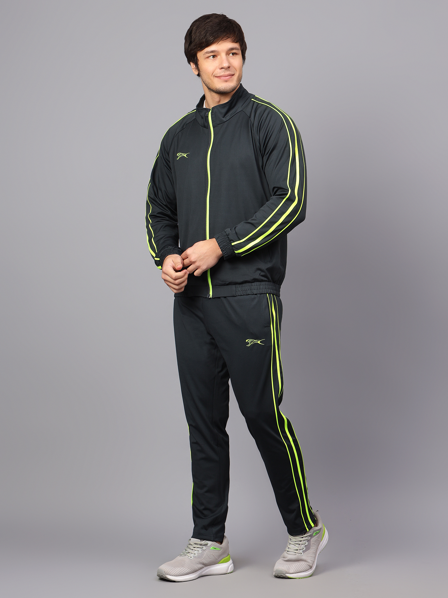 Men's Tracksuit  SNTSW106M-Dark Grey/Lemon-XXL