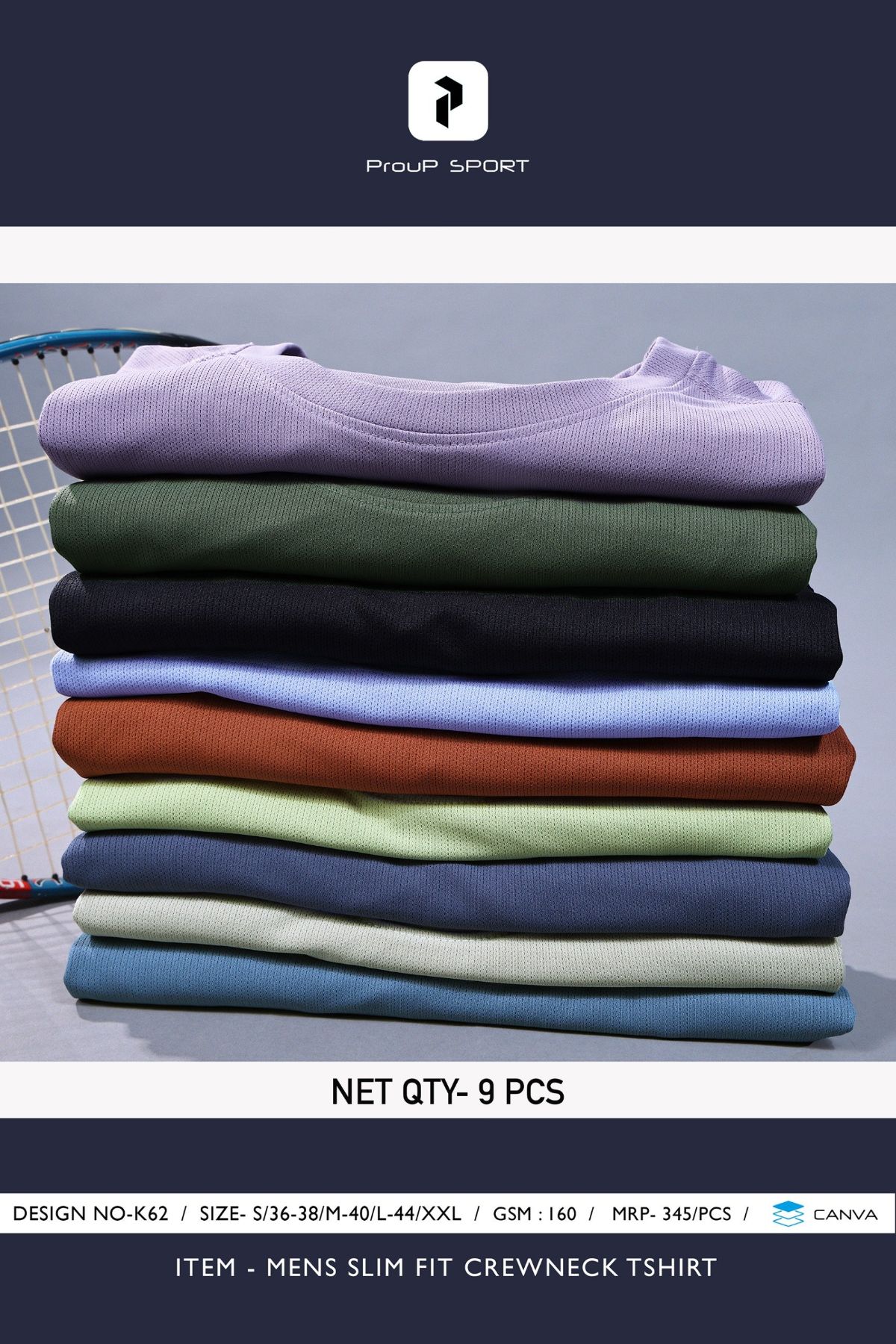 Men's Round Neck Neck Half Sleeves T-shirts - D No K-62
