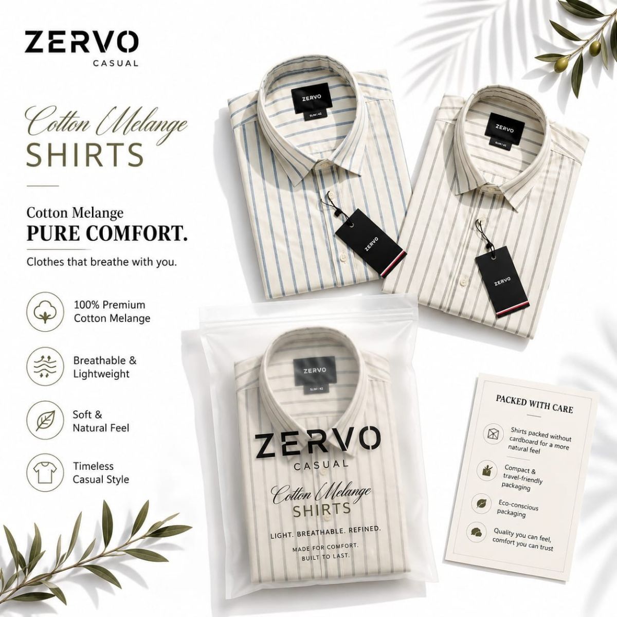 Zervo Men's Cotton Printed Shirts