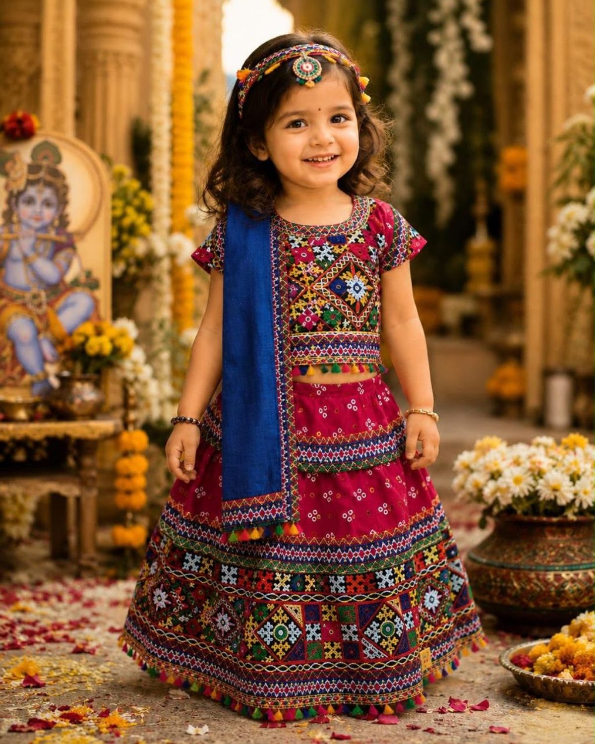 SG Fashion Kids Girls Lehenga Choli Set