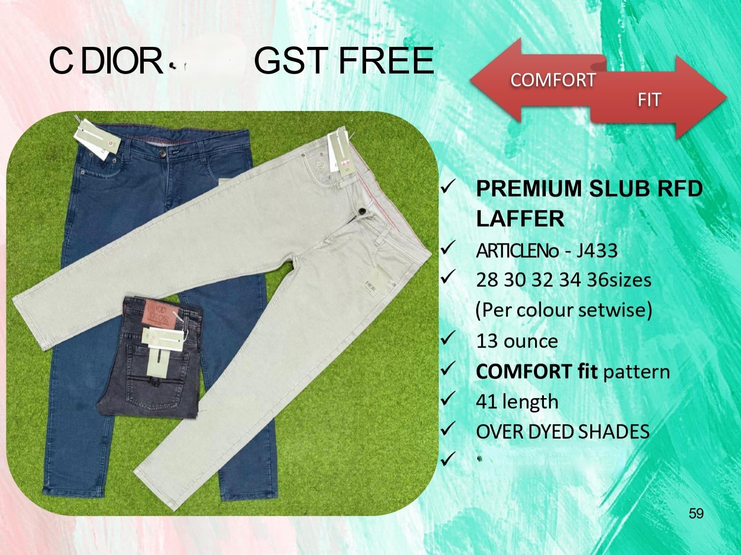 Men's Denim Jeans- C DIOR