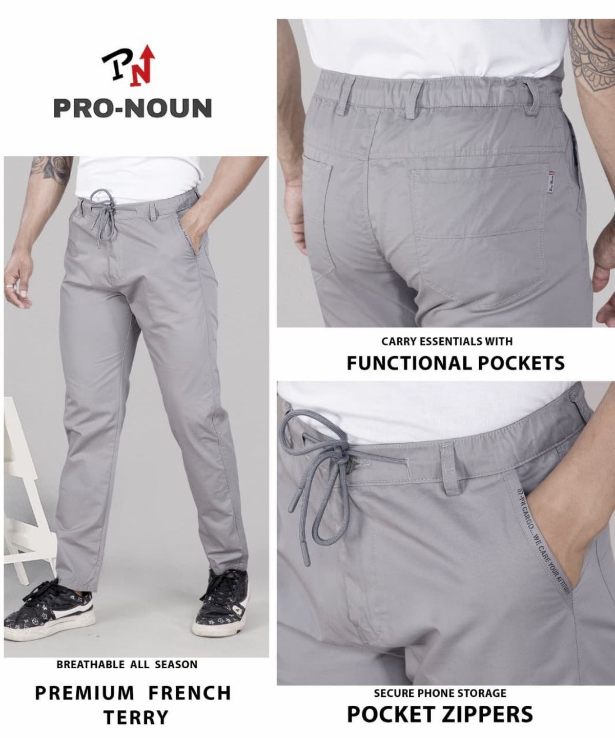 Pro-Noun Men's Cotton Lounge Wear Pants -1715
