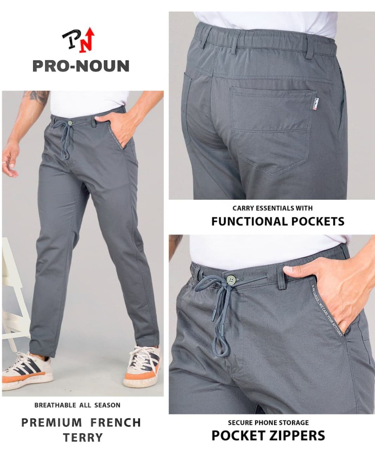 Pro-Noun Men's Cotton Lounge Wear Pants -1715