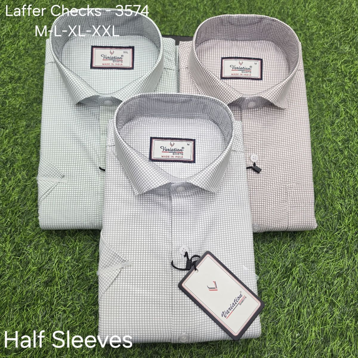 Variation Laffer Checks Men's Shirts-3575