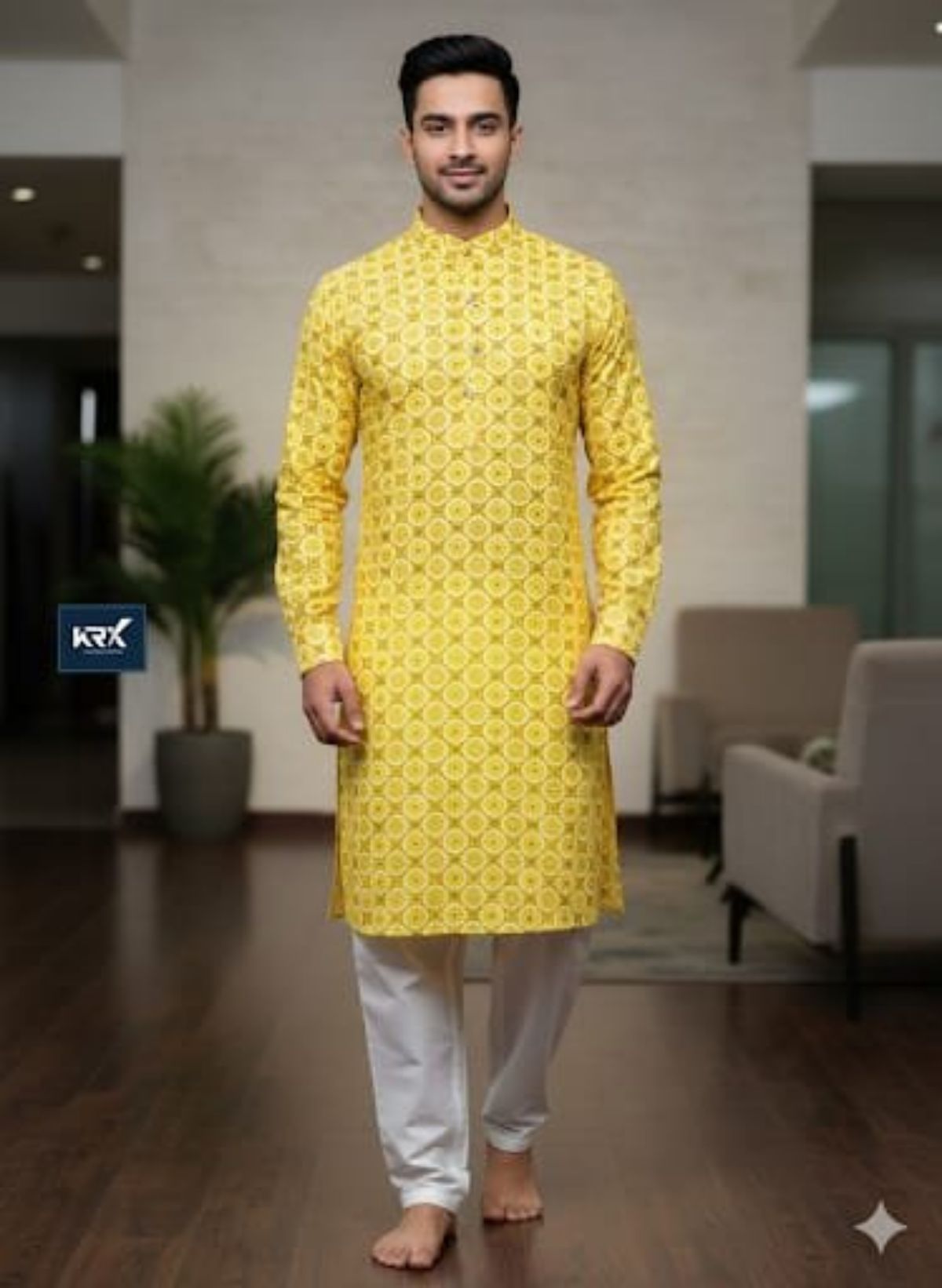 KRX Men's Designer Kurta Pajama Set