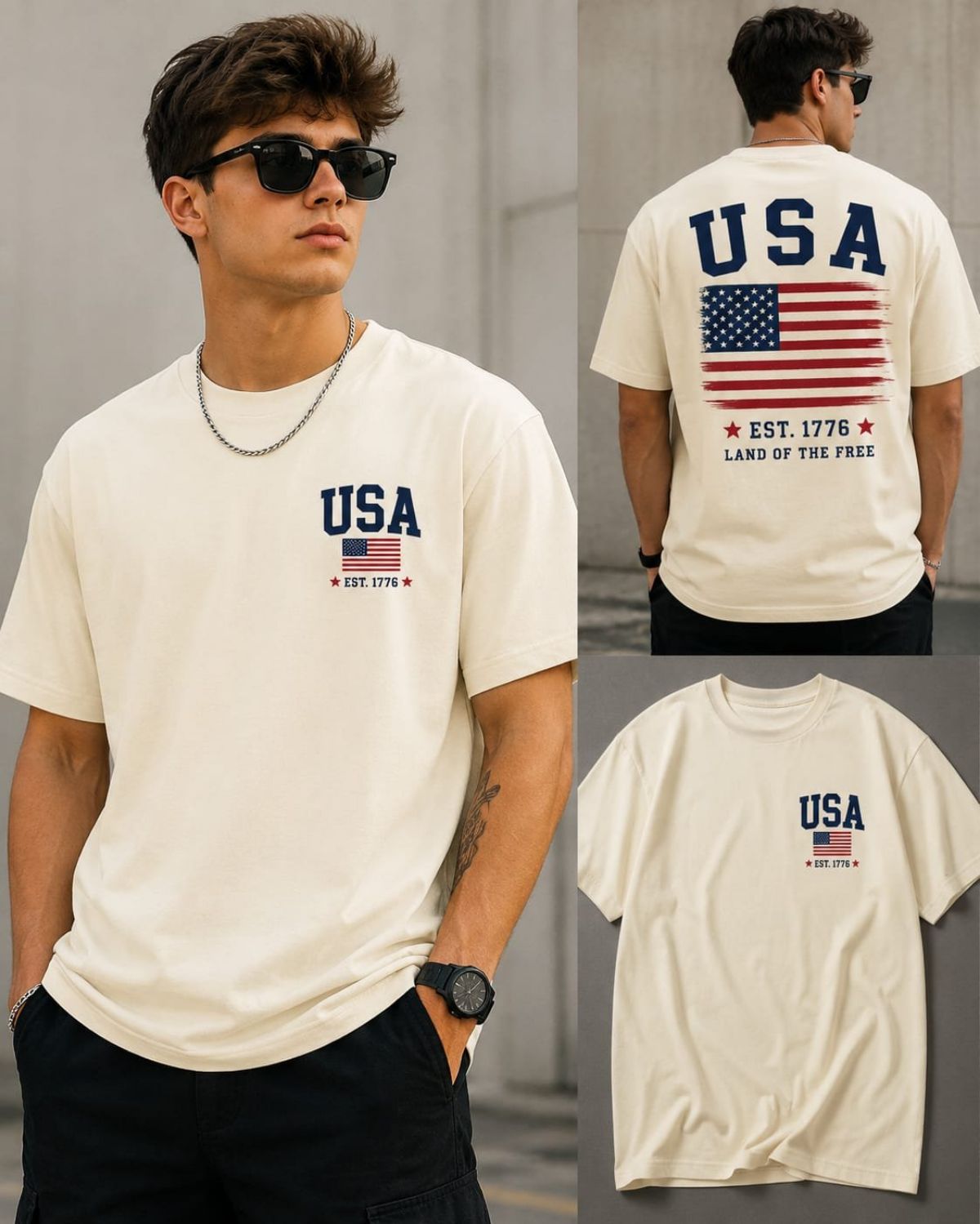 Cotton Blend Printed Unisex T-Shirts