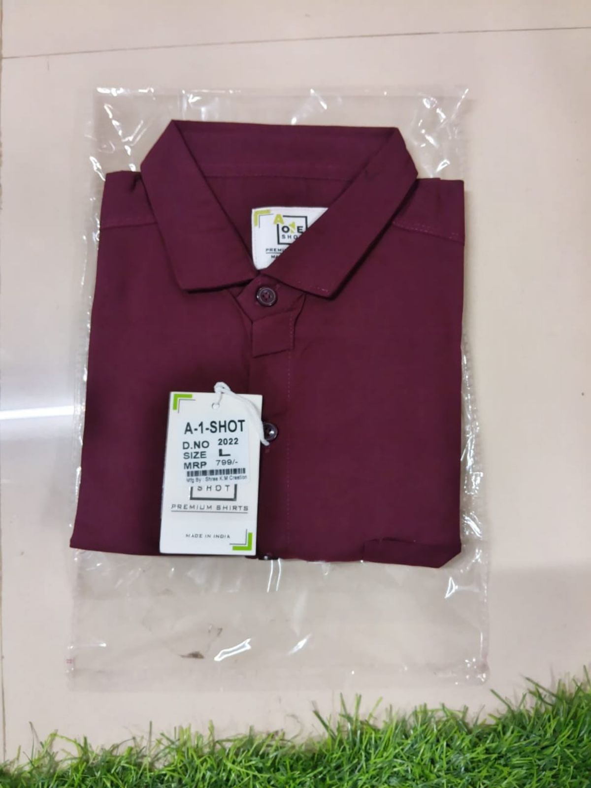 Shree Yash Both Side Laffer Men's Plain Shirts-Wine