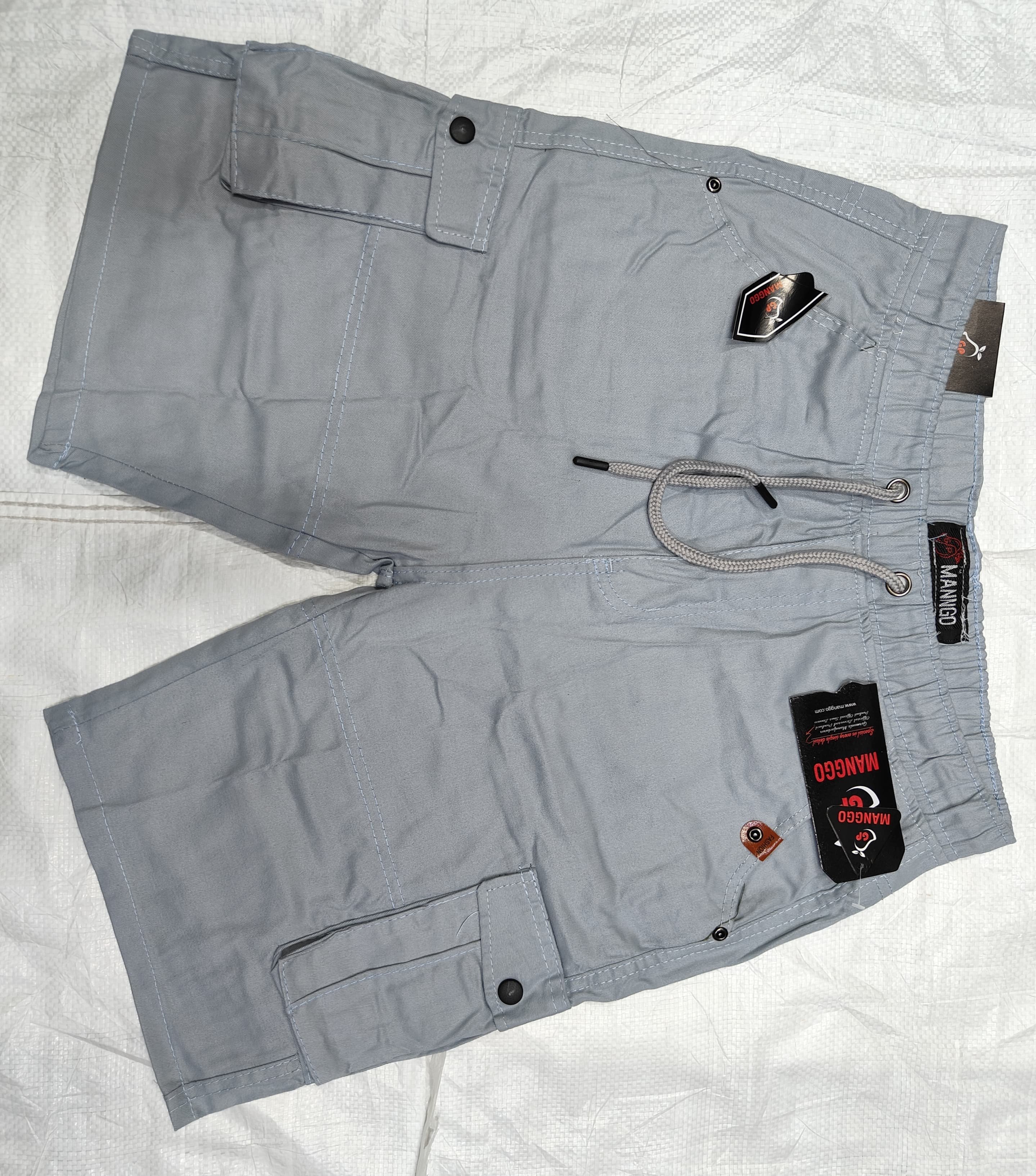 Mango Six Pockets Men's Shorts- Grey