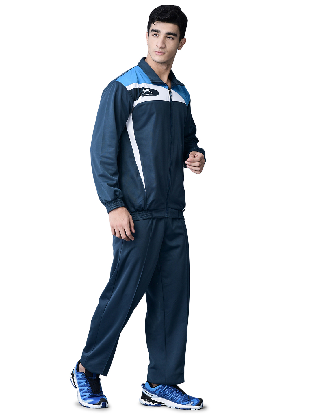 Men's Tracksuit  459A-TP-Air Force/Cyan/White-XXL