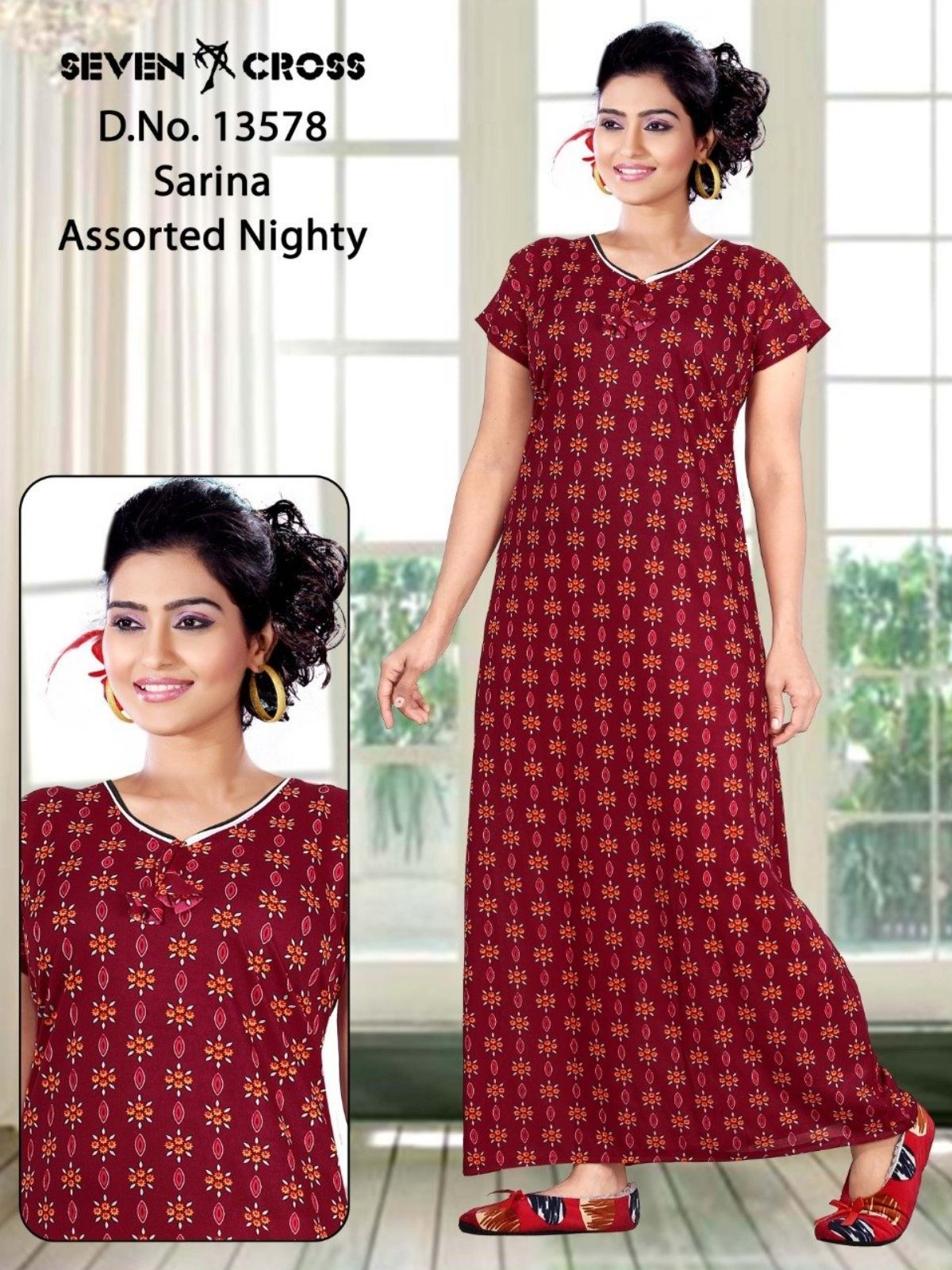 Seven Cross Women's Sarina Nighty D No- 13578