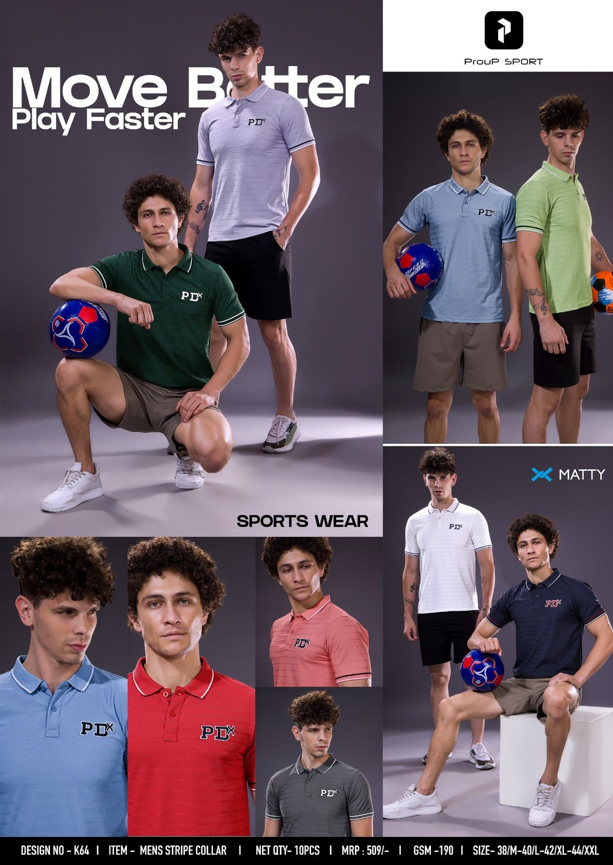 Men's Plain Matty Collar Neck half sleeve with pocket t-shirts -K-64
