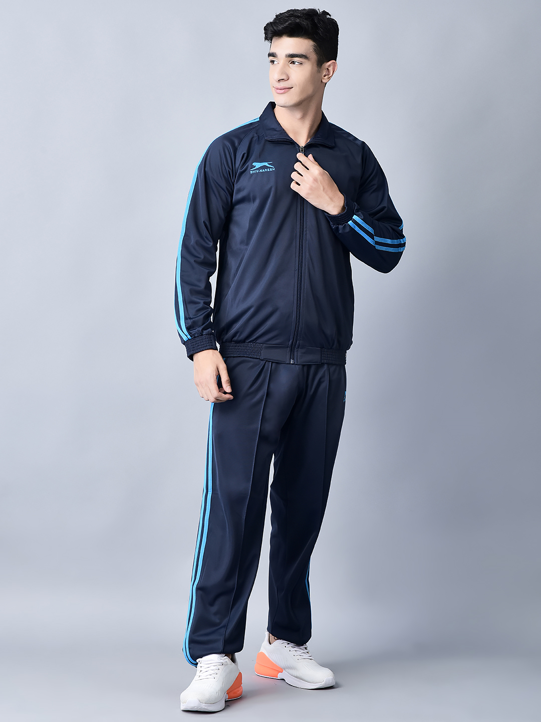 Men's Tracksuit  478-TP-Navy/Cyan-S