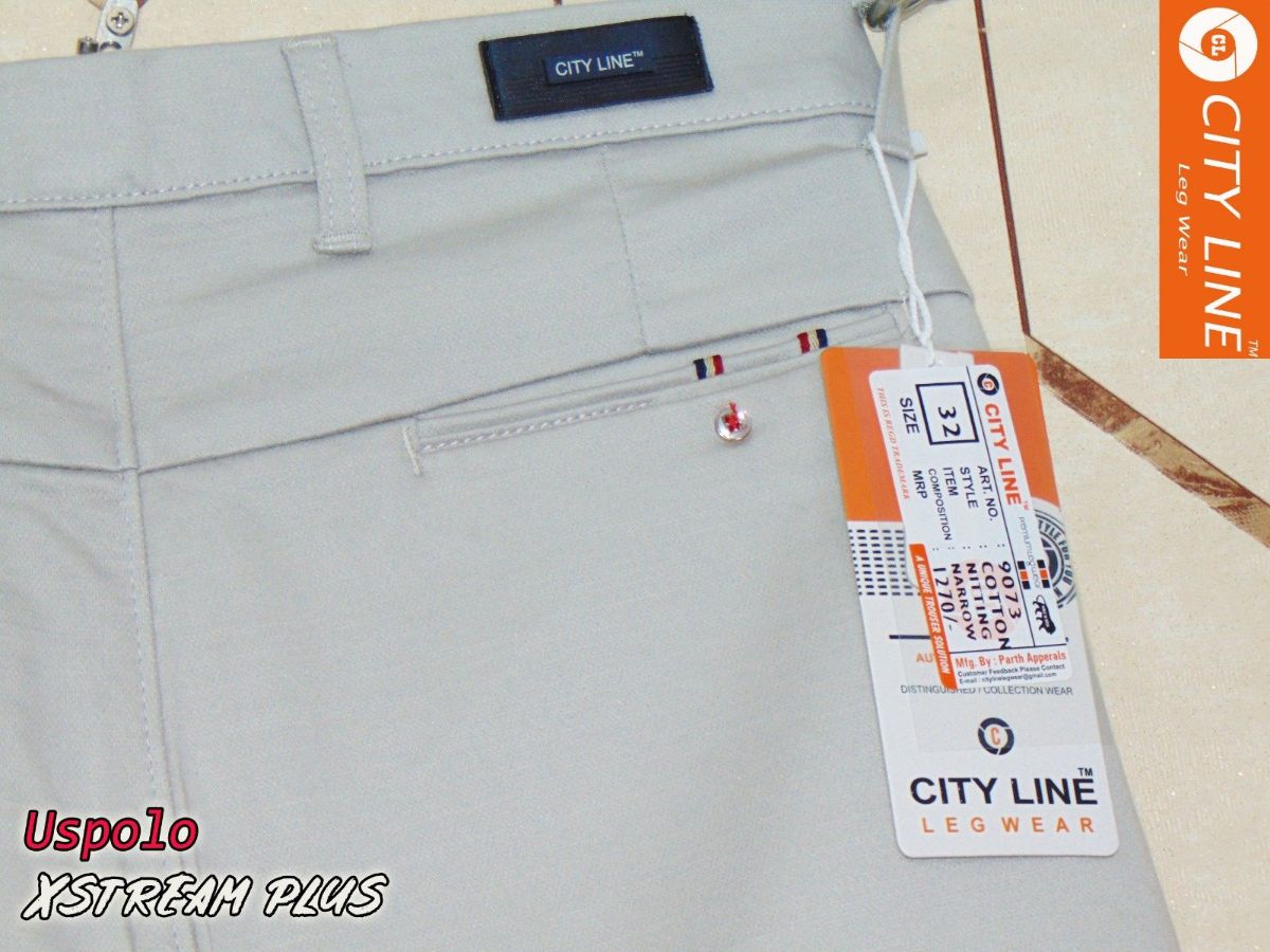 Men's cotton Knitted Premium Silver Pant- 9073