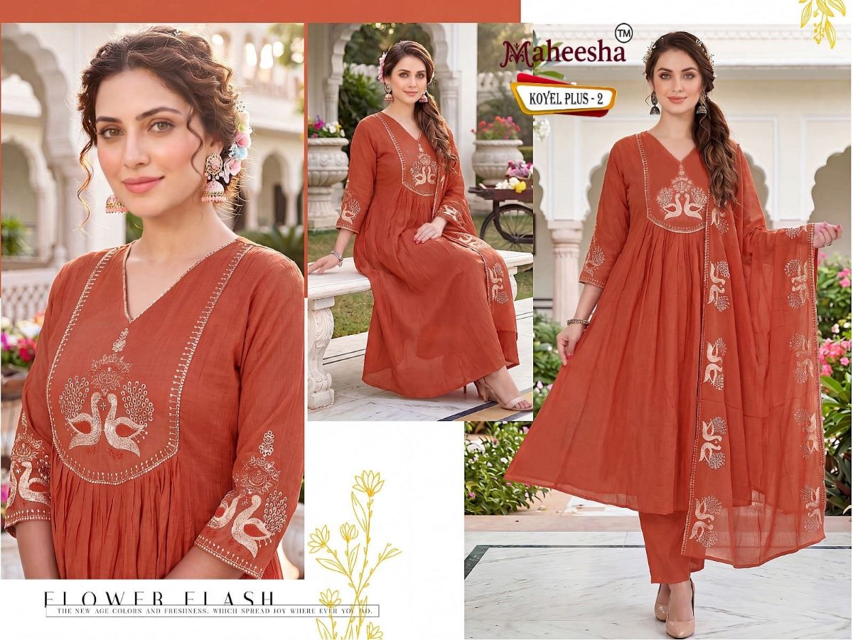 Rani Vastram Women's Ethnic Wear Suit & Bottom Set with Dupatta- Koyel Plus 2
