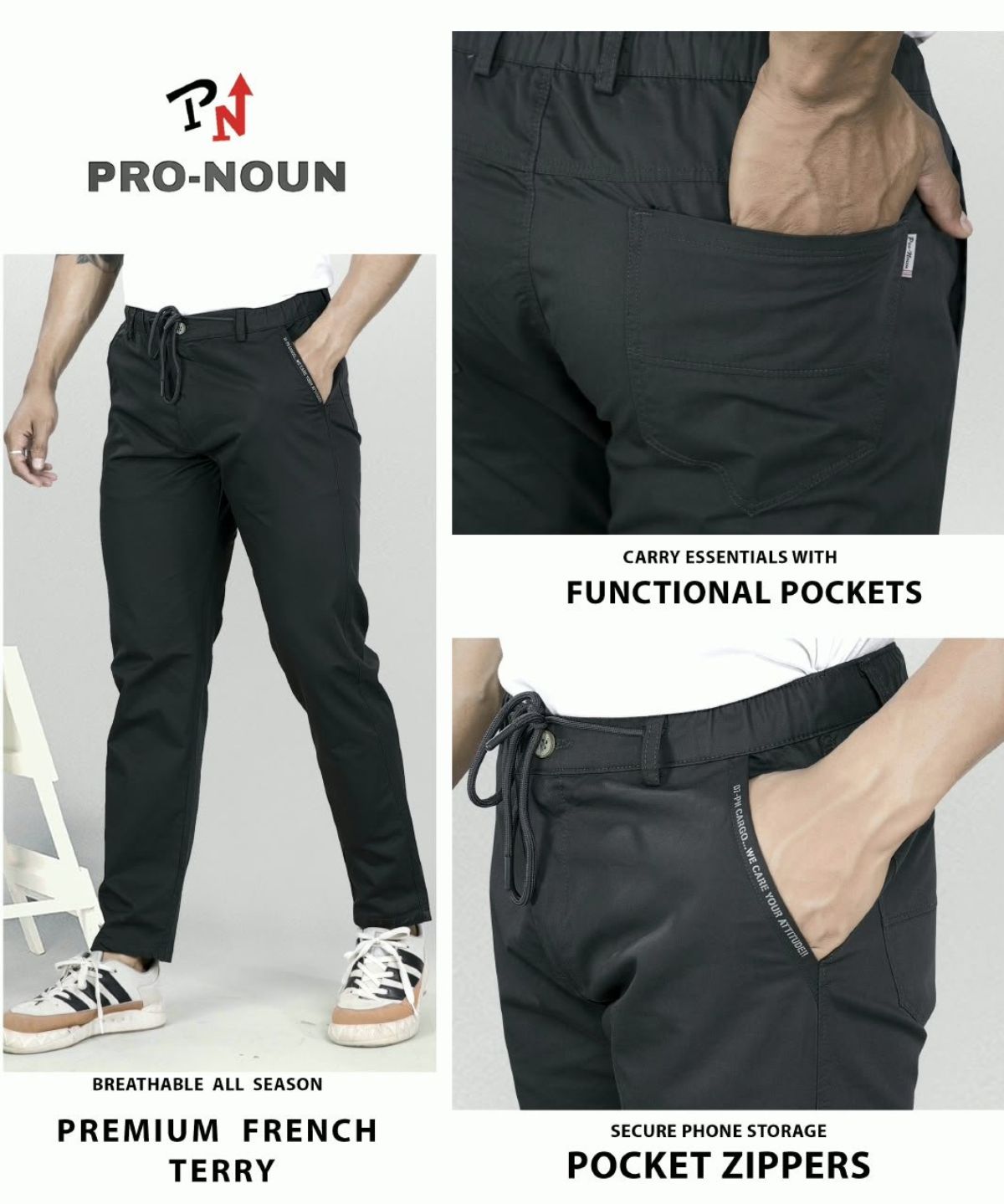 Pro-Noun Men's Cotton Lounge Wear Pants -1715