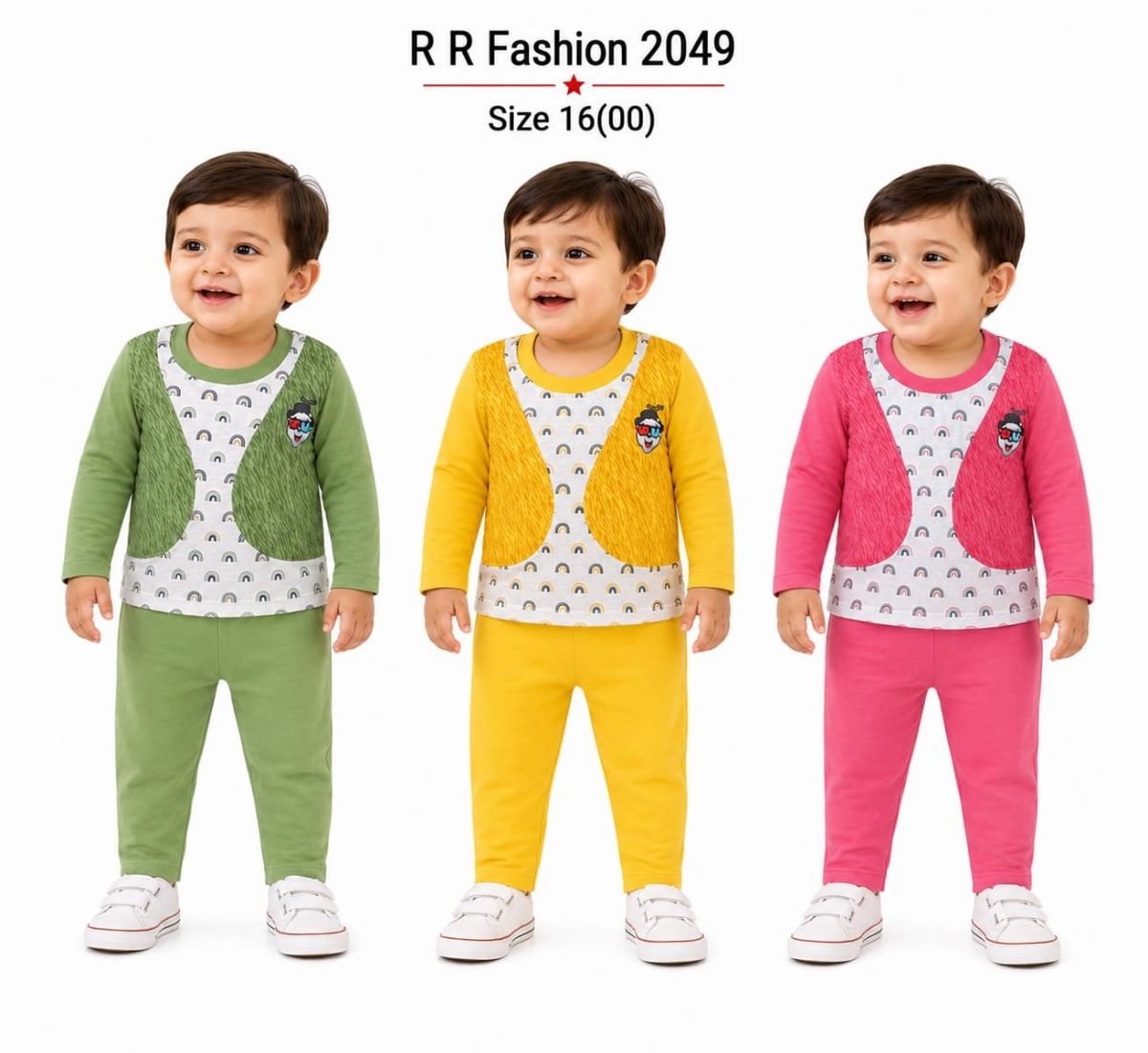 R R FASHION- Kids T-shirt & Pajami Clothing Set-  RR2049