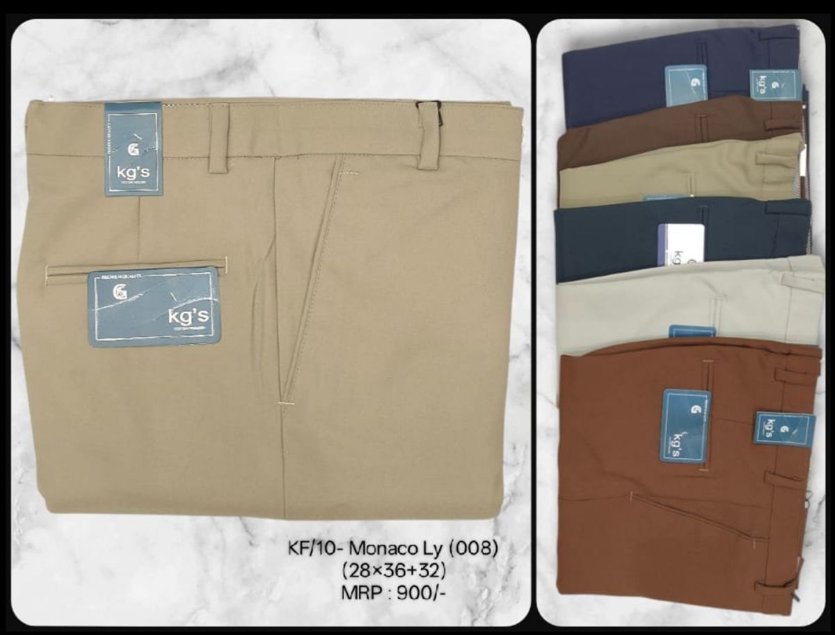 Trouser For Men's - KF/10- Monaco Ly (16) Cotton Formal-008