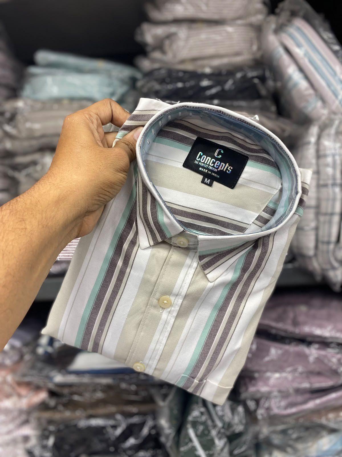 Concepts Men's Shirts Oxford Cotton Stripes