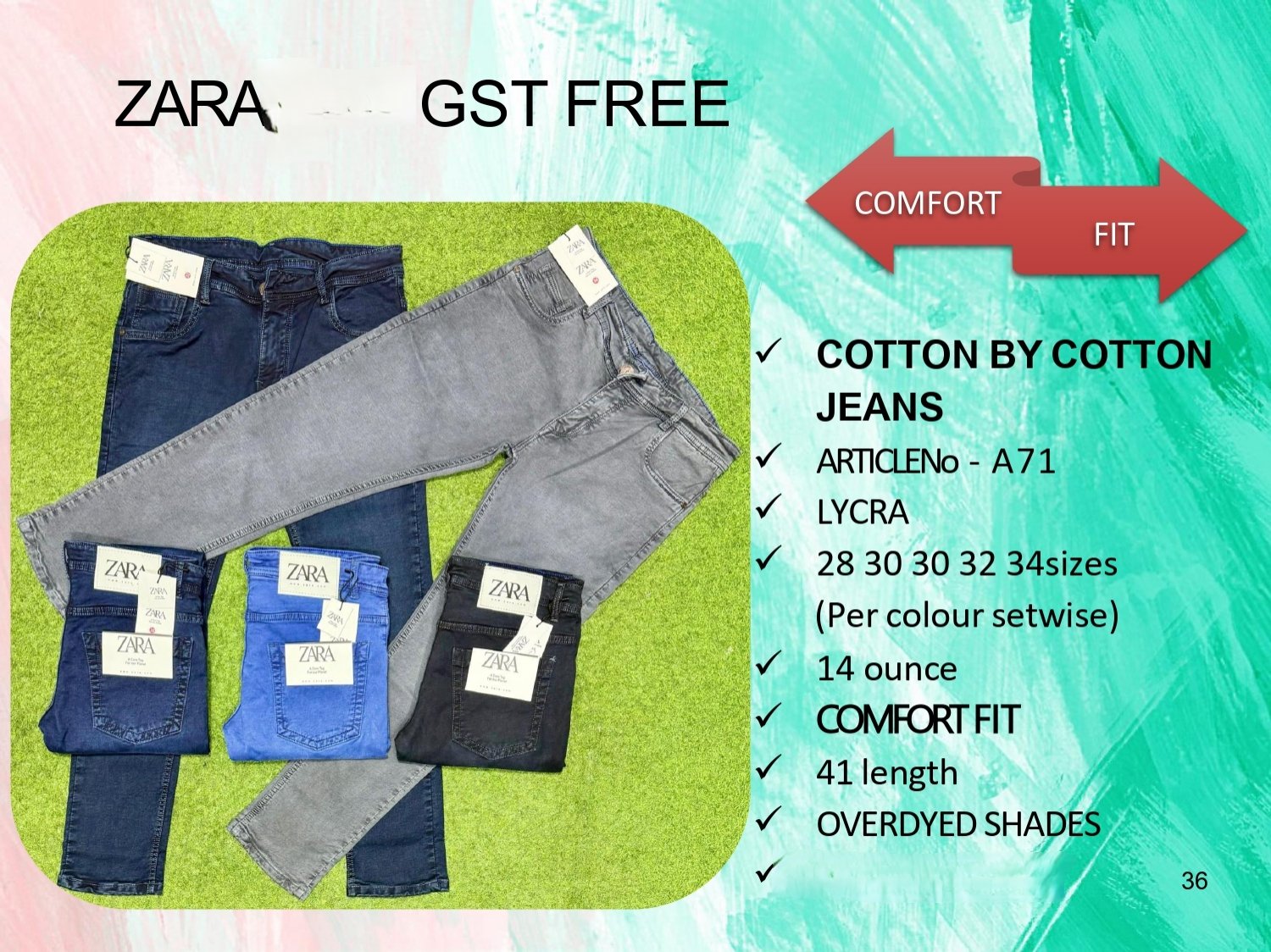Men's Denim Jeans- ZARA