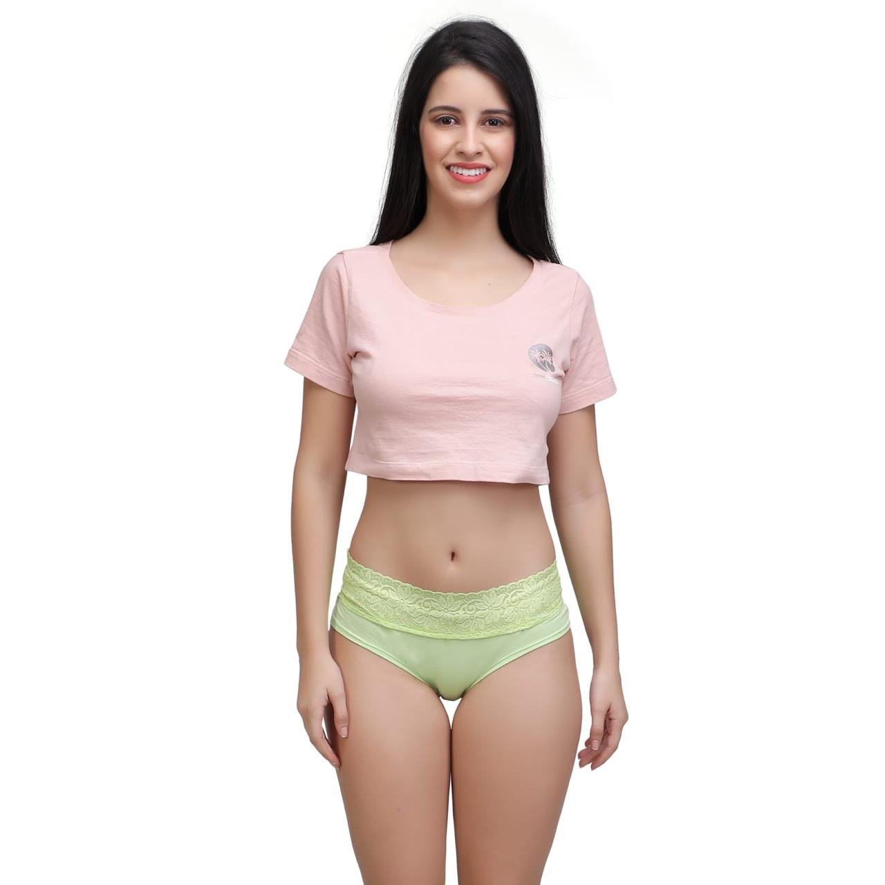 Teusy Woman Top Lace Panty Set-Mint Green
