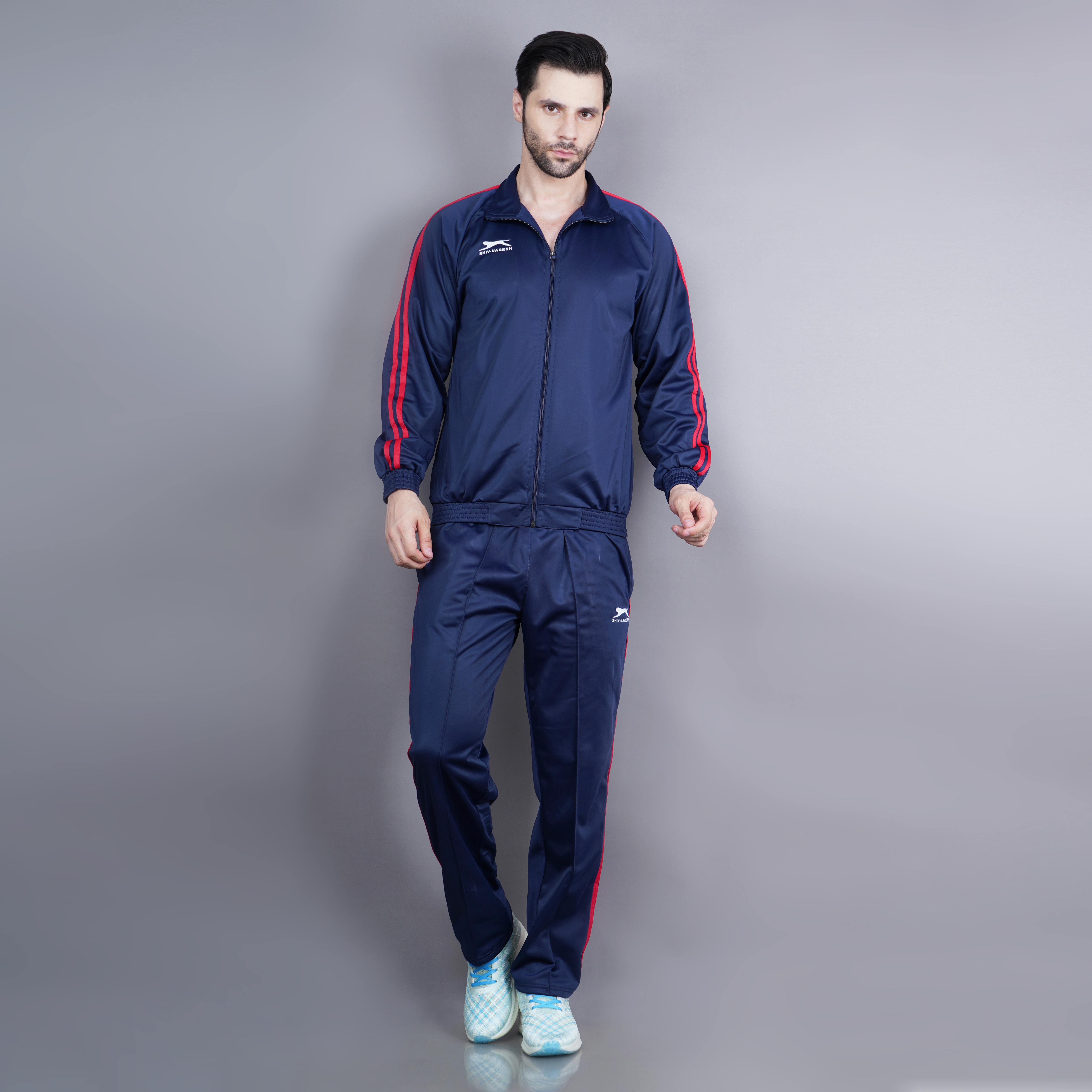 Men's Tracksuit  478-TP-Navy/Red-S