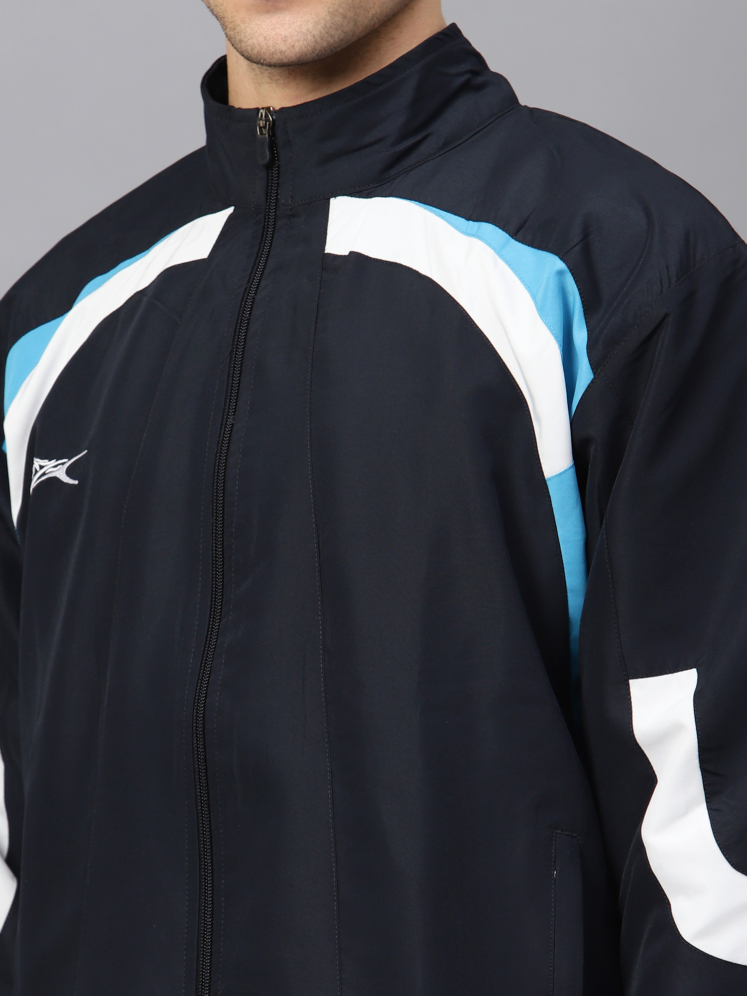 Men's Tracksuit  444B-Navy/Cyan/White-3XL-TZ