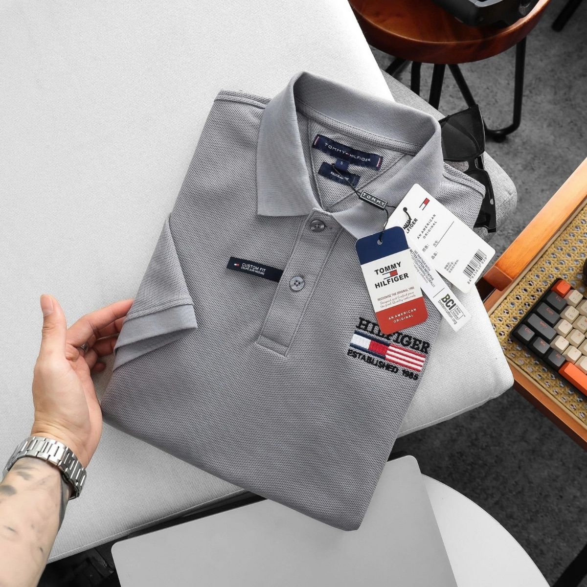 Tommy Hilfiger Men's Polo T-shirts With Embroidery