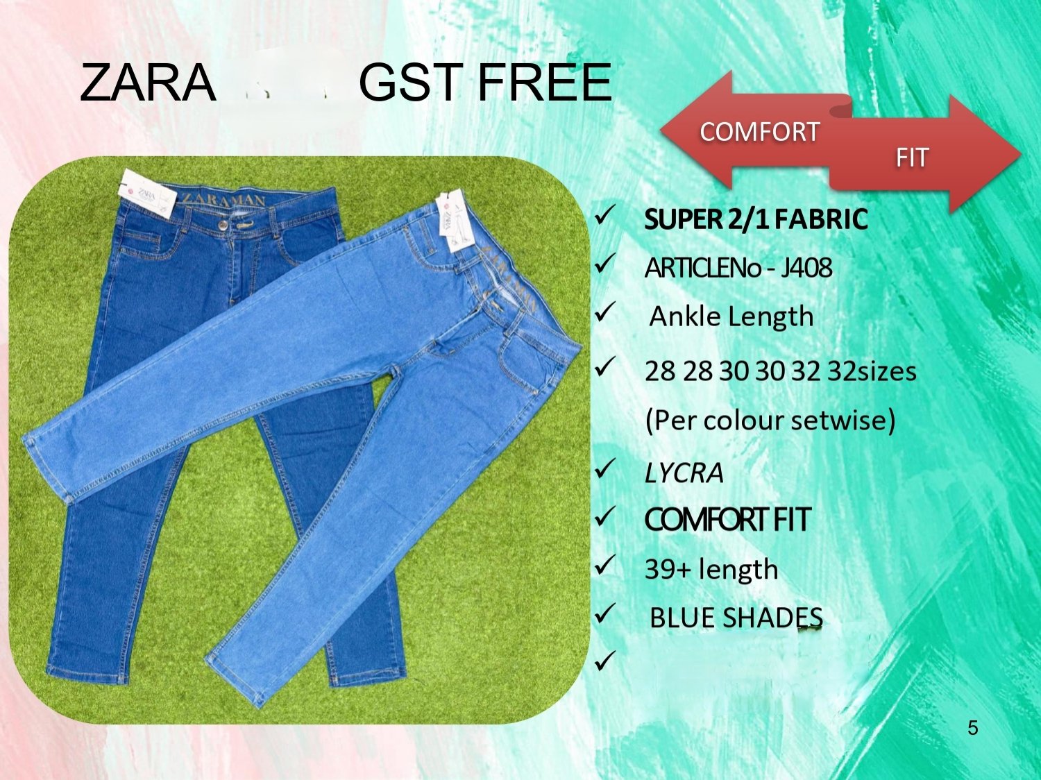 Men's Denim Jeans- ZARA