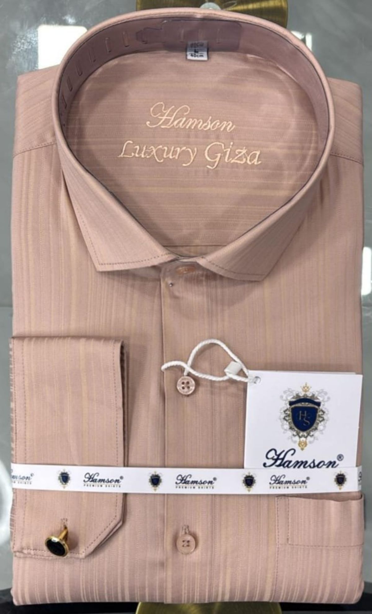 Hamson Italian Giza Cotton Designer Shirts for Men's Lycra
