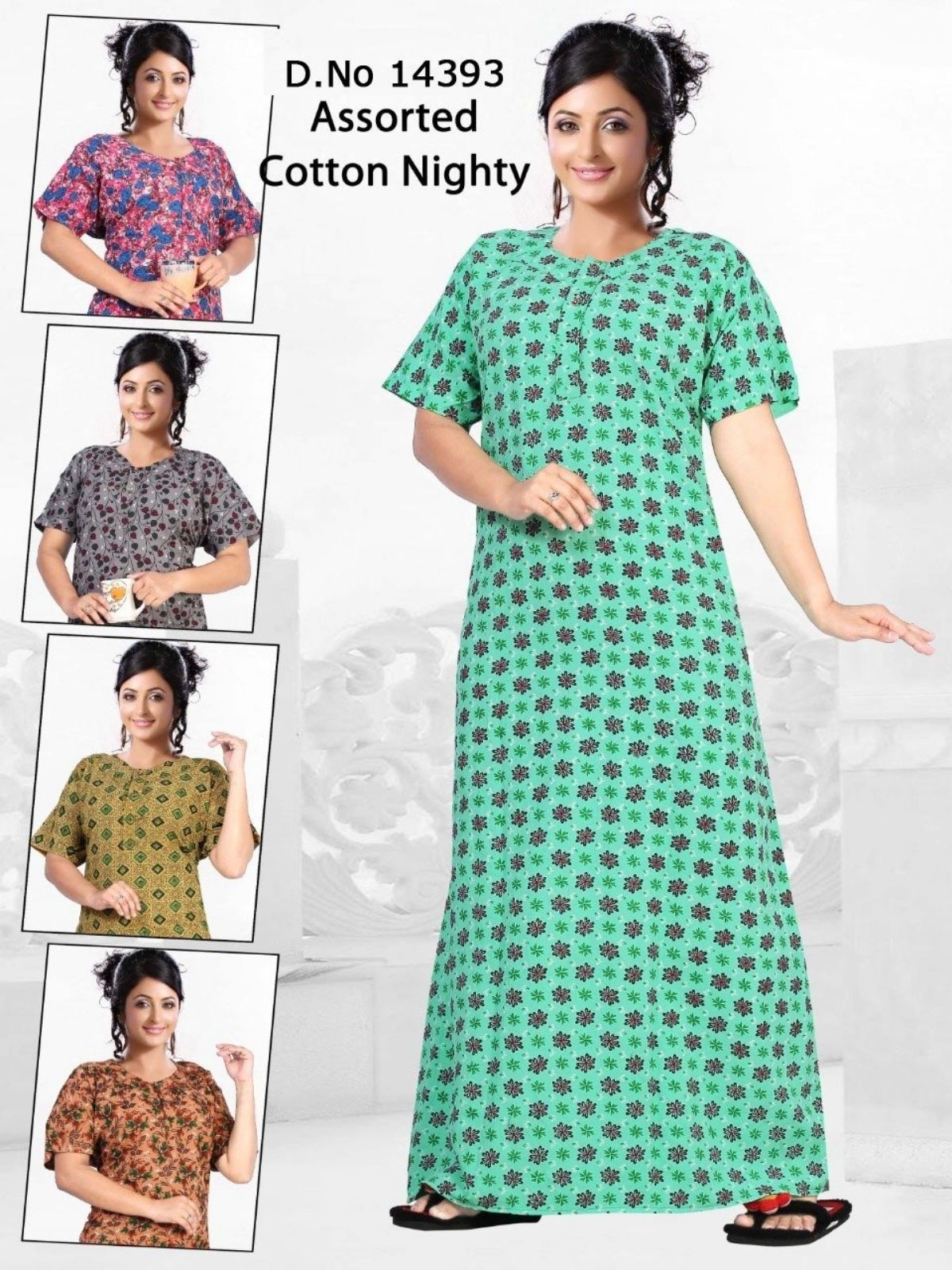 Seven Cross Women's Cotton Nighty D No- 14393