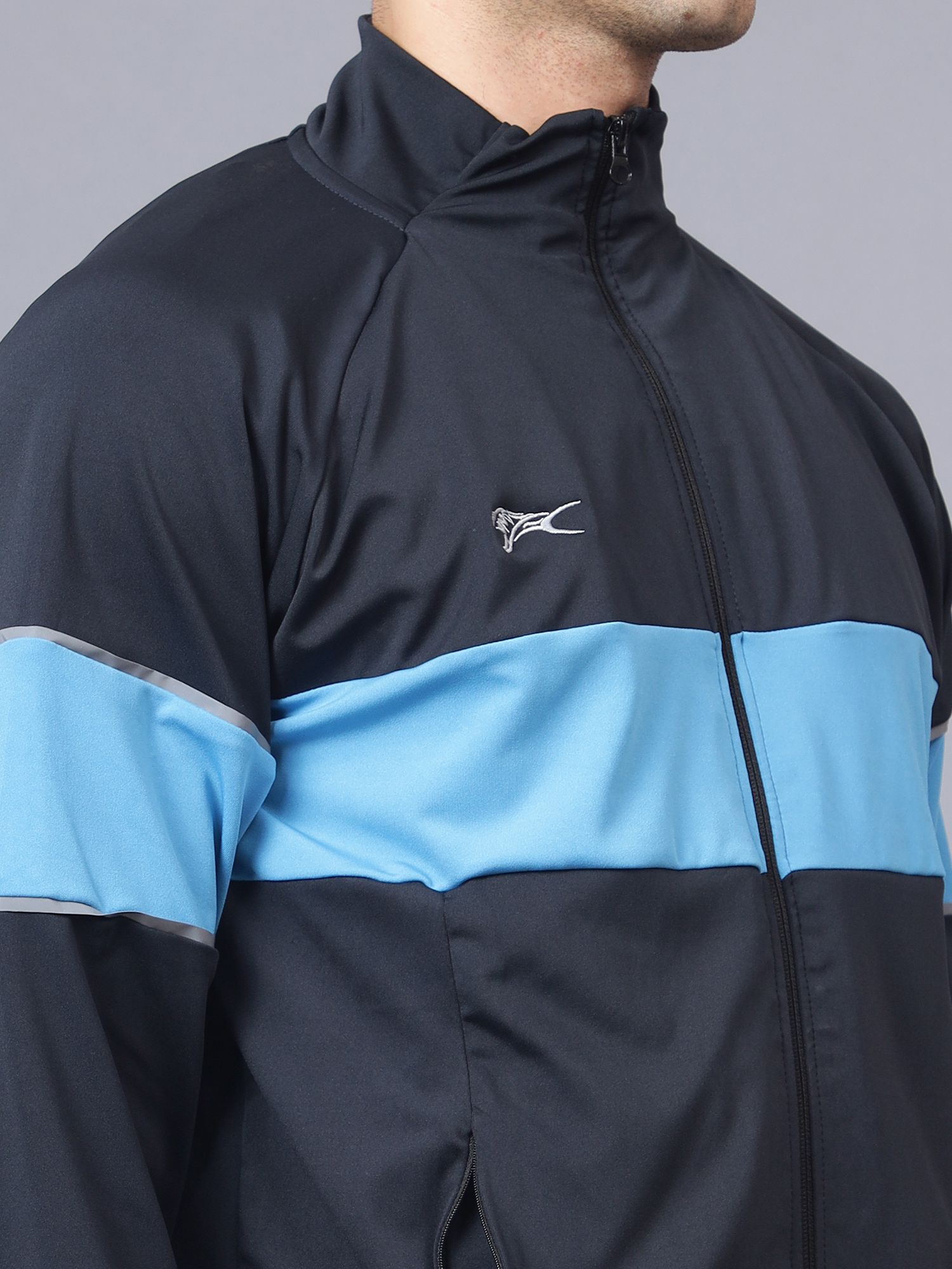 Men's Tracksuit  SNTSW101M-Navy/Cyan-XXL