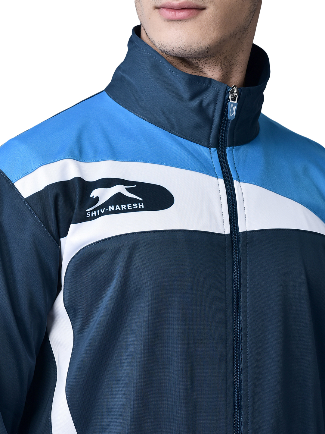 Men's Tracksuit  459A-TP-Air Force/Cyan/White-3XL