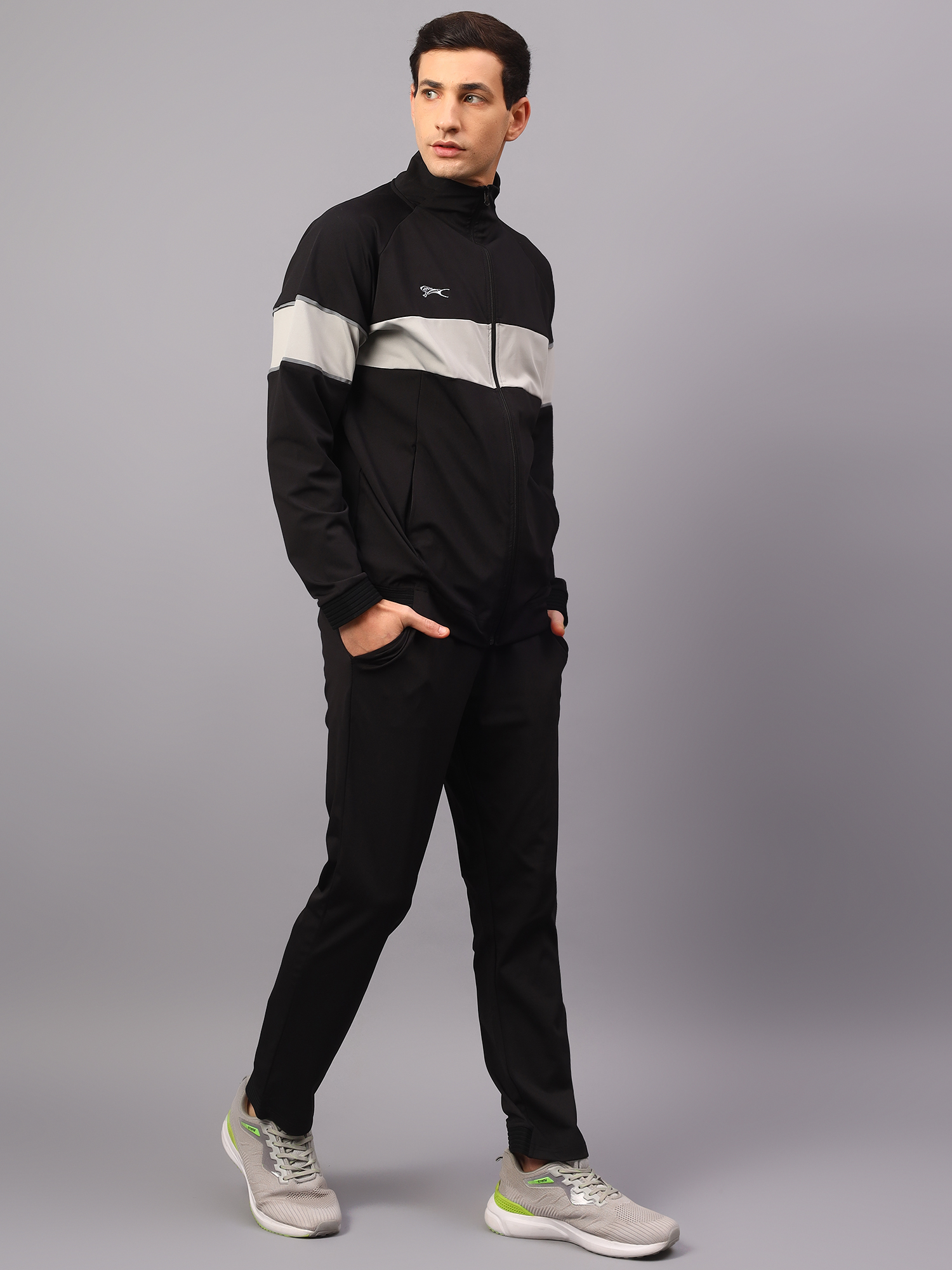 Men's Tracksuit  SNTSW101M-Black/Light Grey-XL