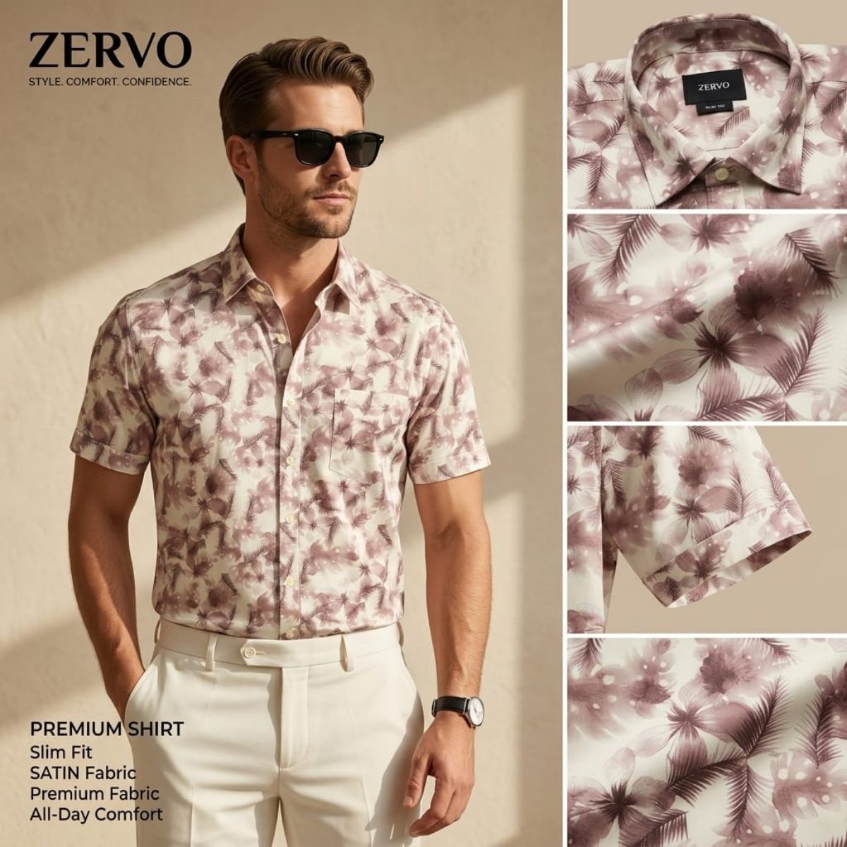 Zervo Men's Cotton Printed Shirts