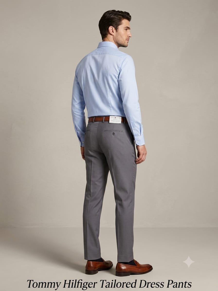 Updry Men's Narrow Twill Formal Pants- Grey