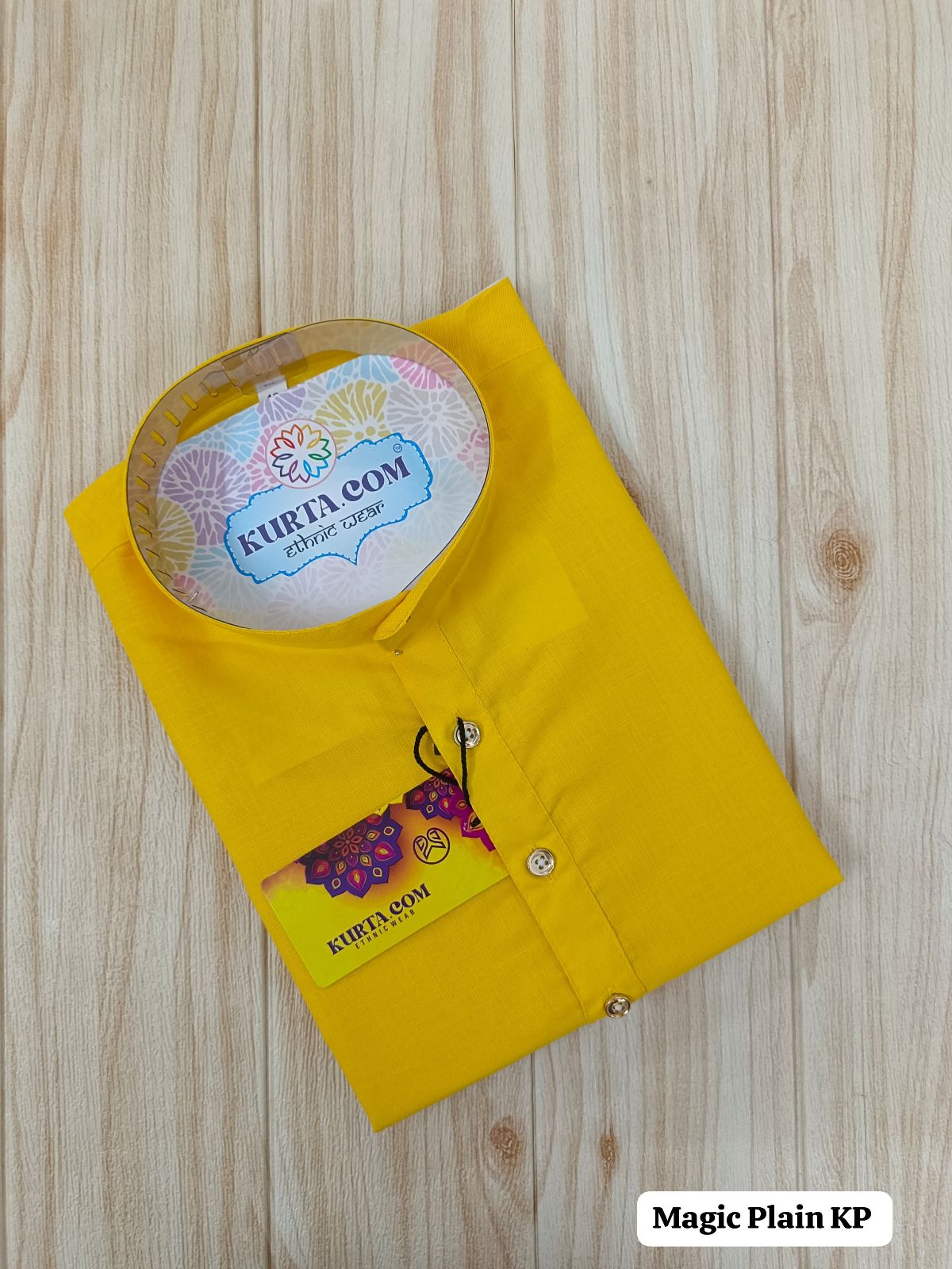 Plain Yellow Colour Kurta Pajama