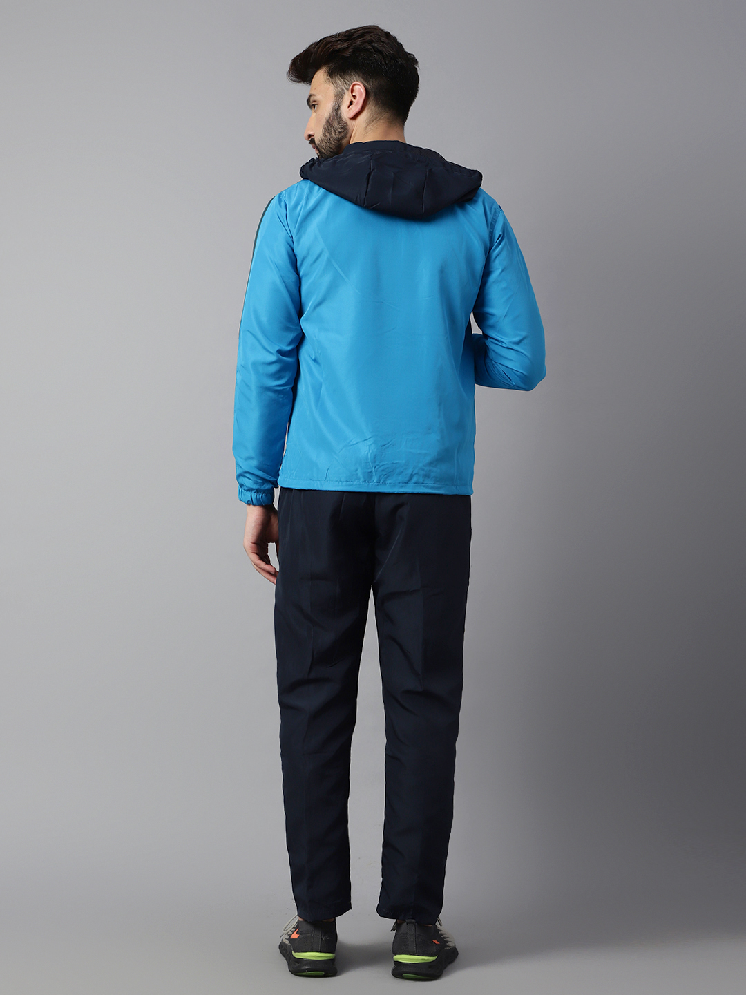 Men's Tracksuit  471A-Cyan/Navy-XL-TZ
